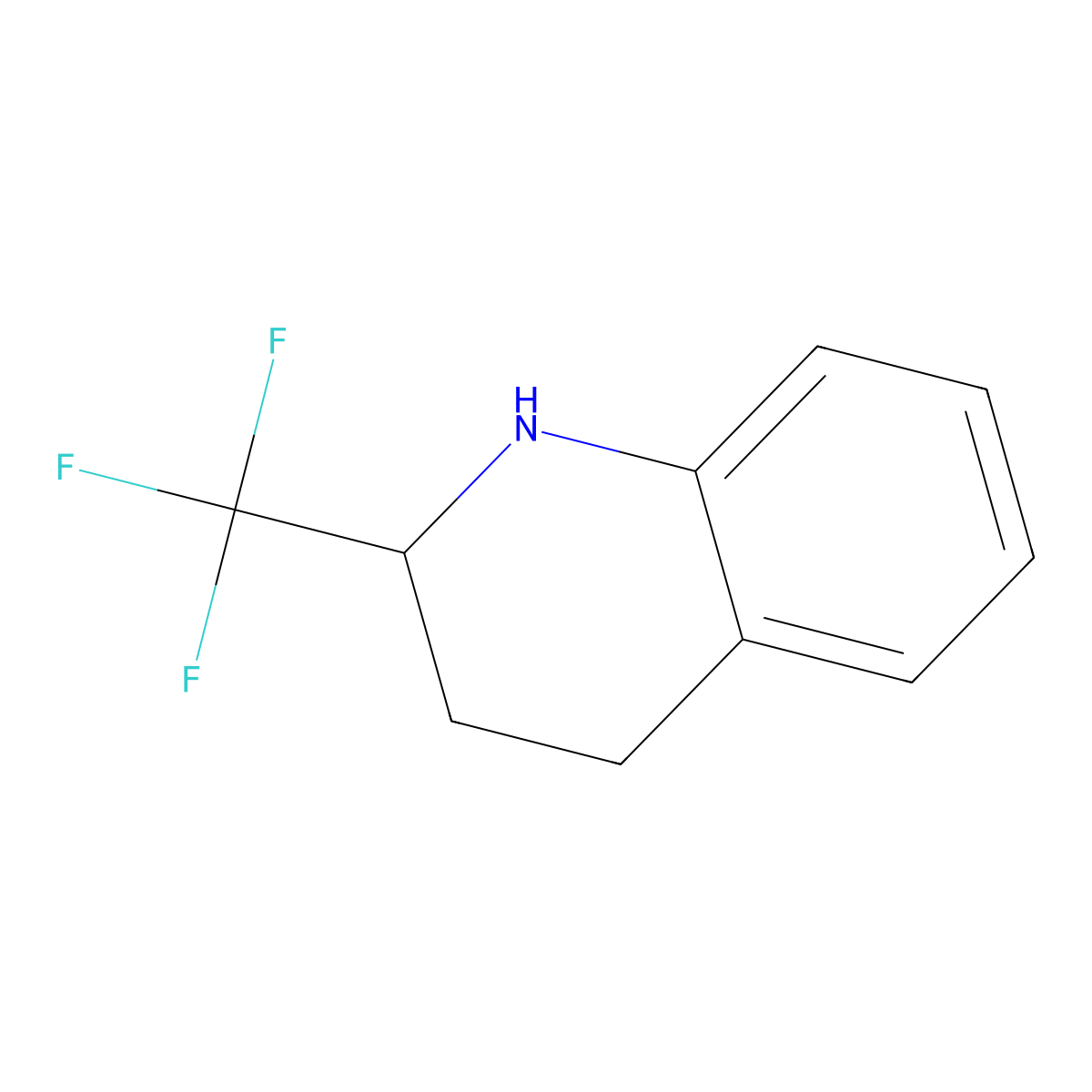 2-(Trifluoromethyl)-1,2,3,4-tetrahydroquinoline molecular structure, CAS 450-63-5