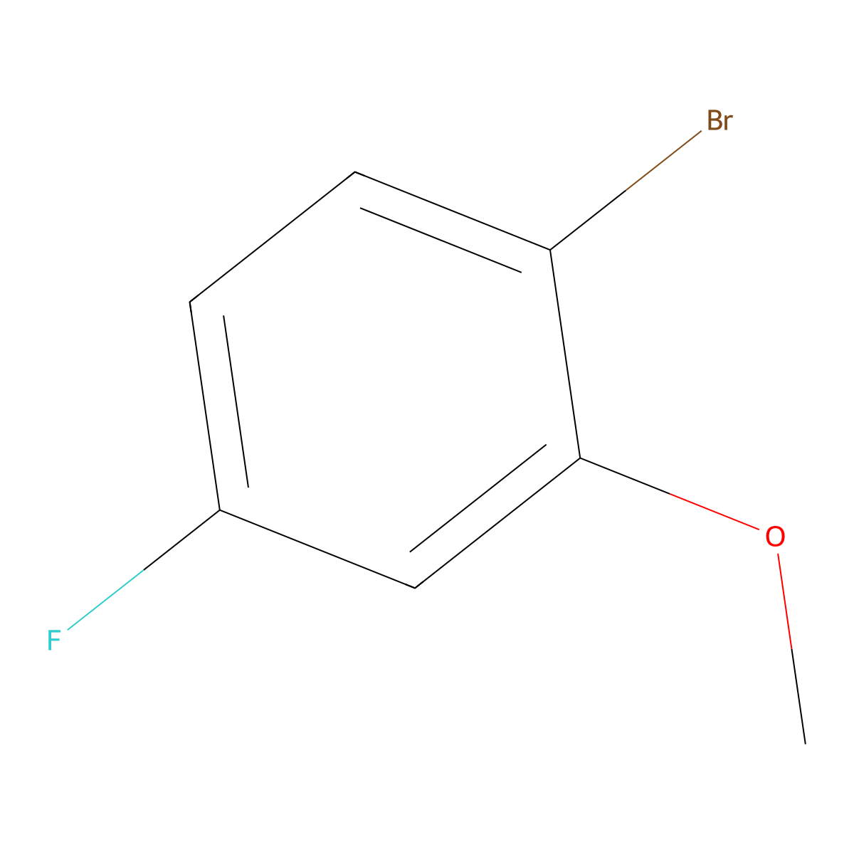2-Bromo-5-fluoroanisole molecular structure, CAS 450-88-4