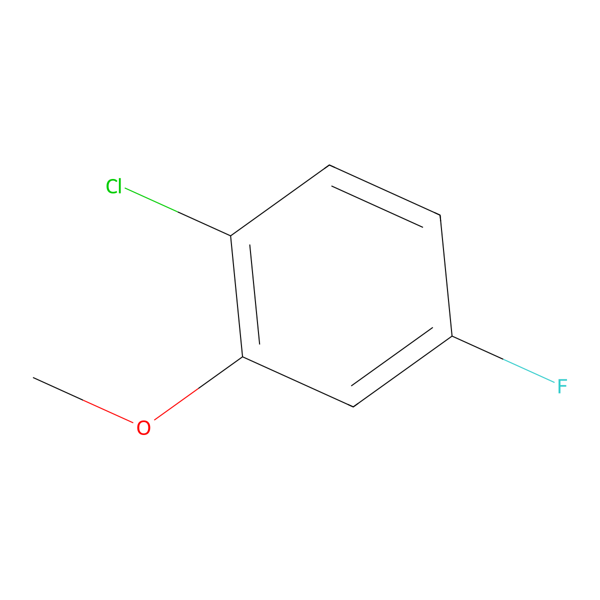 2-Chloro-5-fluoroanisole molecular structure, CAS 450-89-5