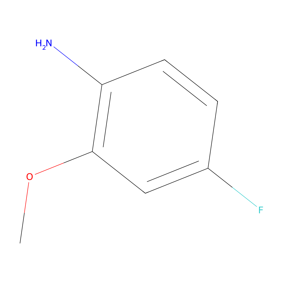 4-Fluoro-2-methoxyaniline molecular structure, CAS 450-91-9