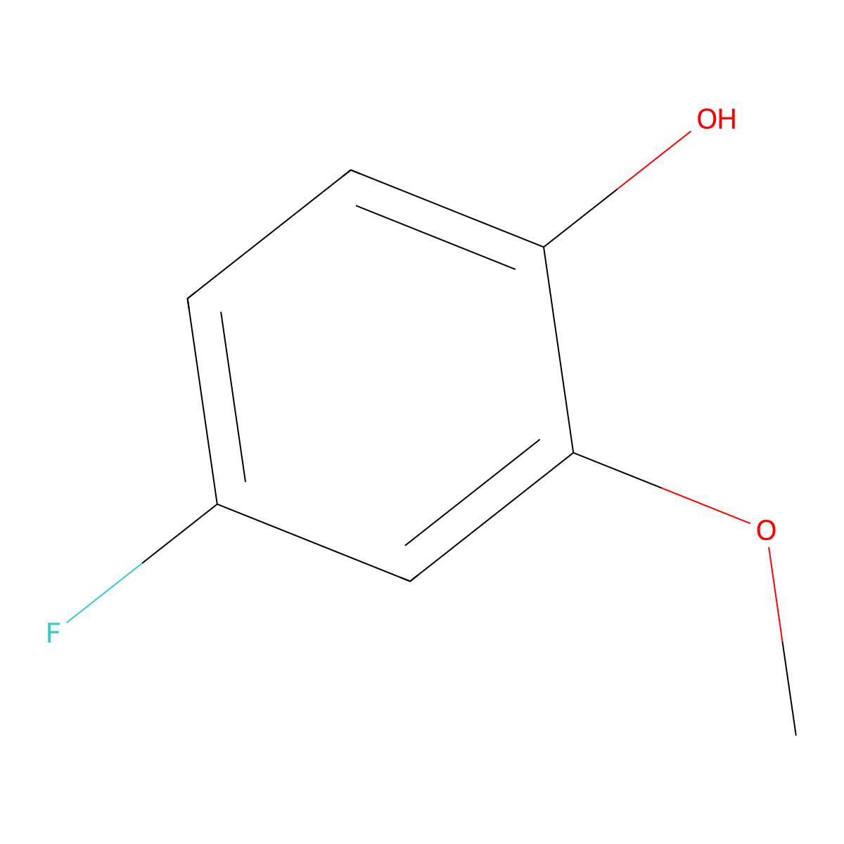 4-Fluoro-2-methoxyphenol molecular structure, CAS 450-93-1