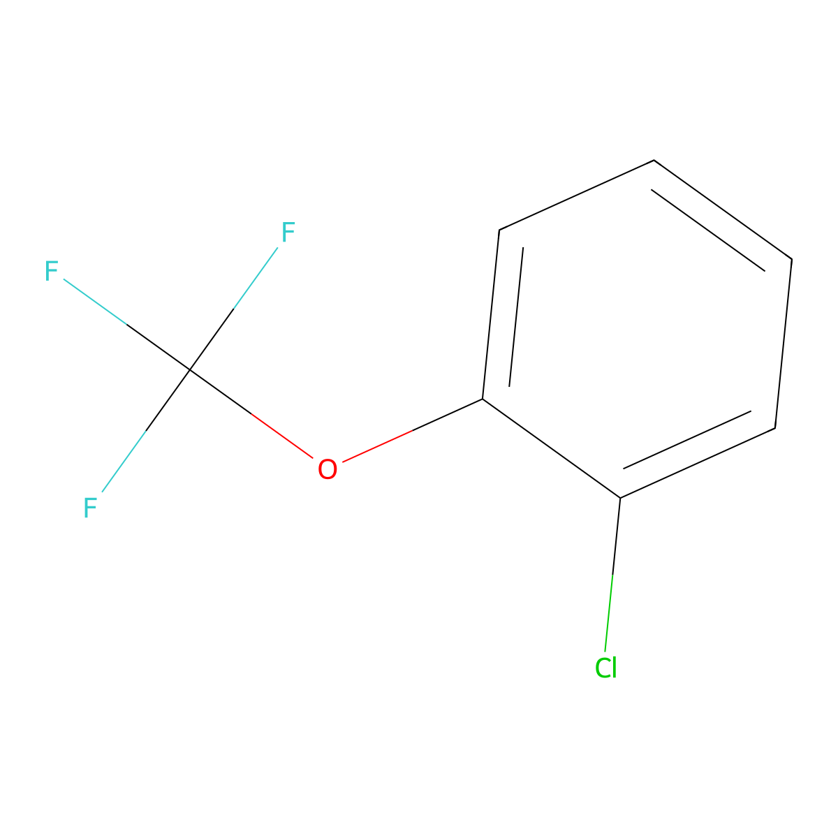 1-Chloro-2-(trifluoromethoxy)benzene molecular structure, CAS 450-96-4
