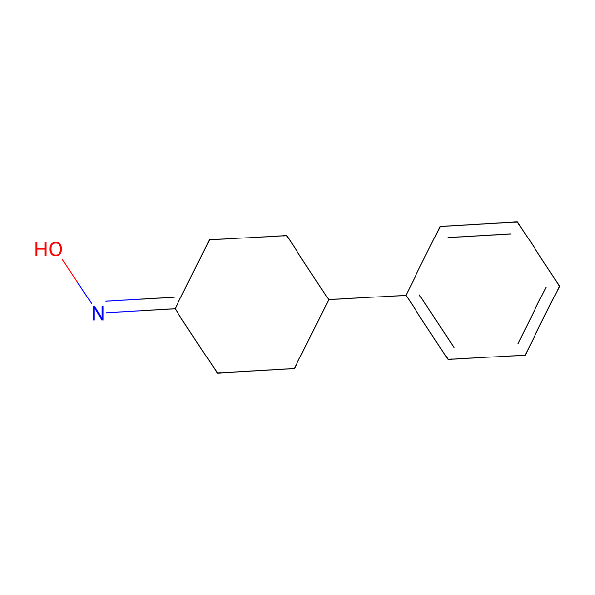 4-Phenylcyclohexanone oxime molecular structure, CAS 4500-20-3