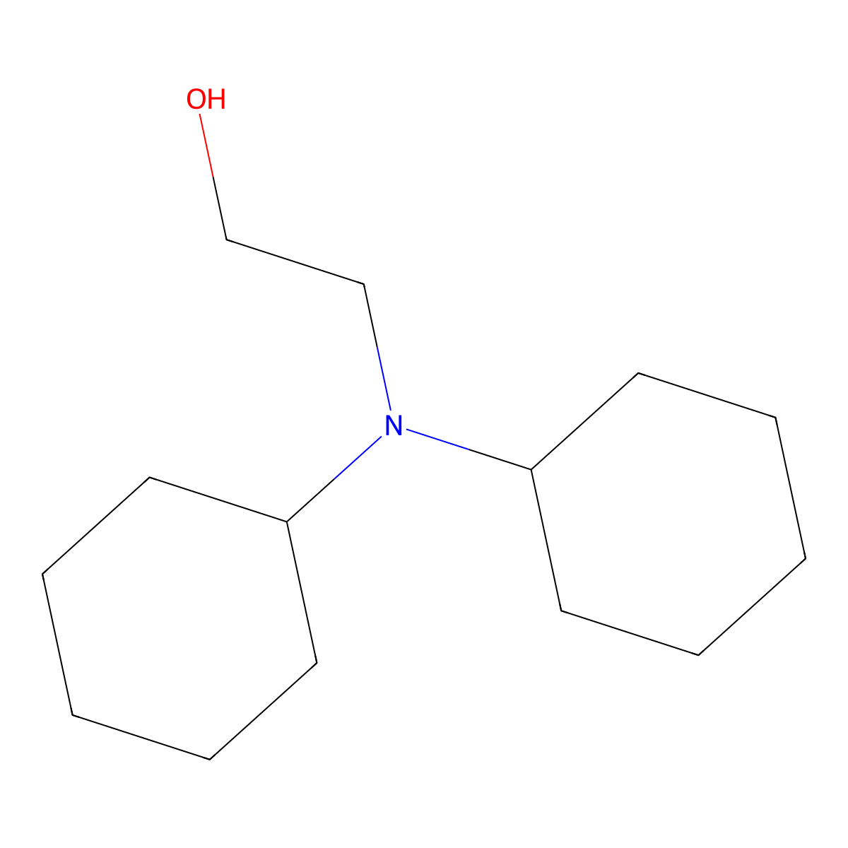 Ethanol, 2-(dicyclohexylamino)- molecular structure, CAS 4500-31-6