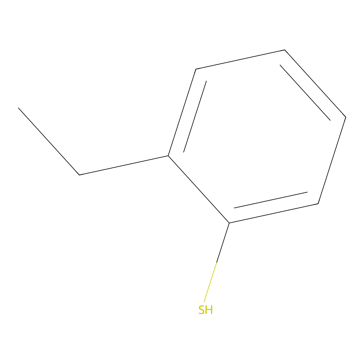 2-Ethylbenzenethiol molecular structure, CAS 4500-58-7