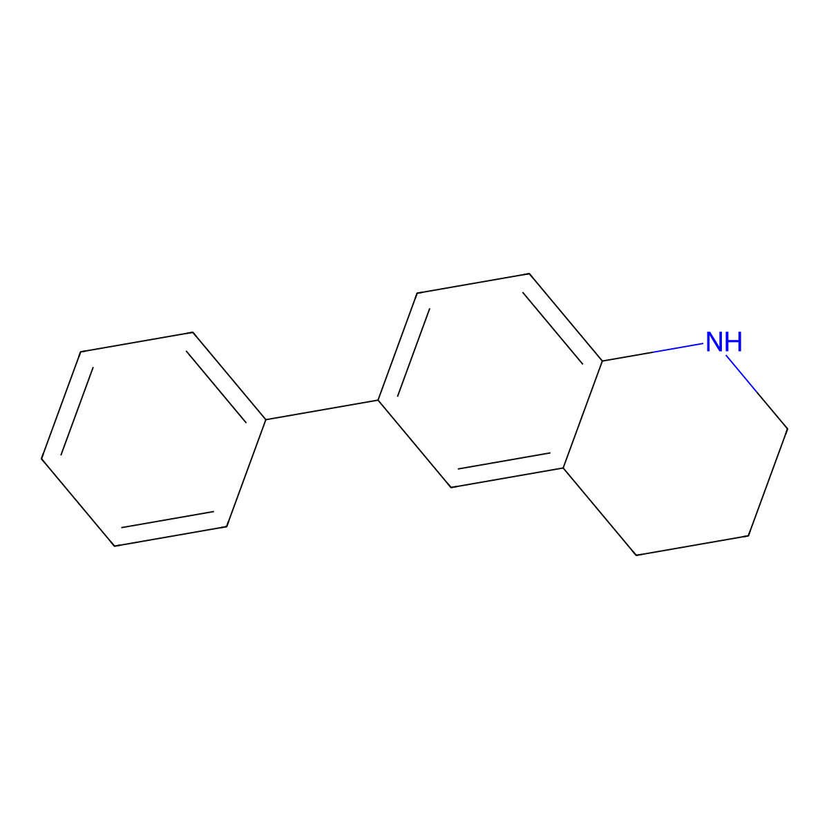 6-Phenyl-1,2,3,4-tetrahydroquinoline molecular structure, CAS 4501-08-0