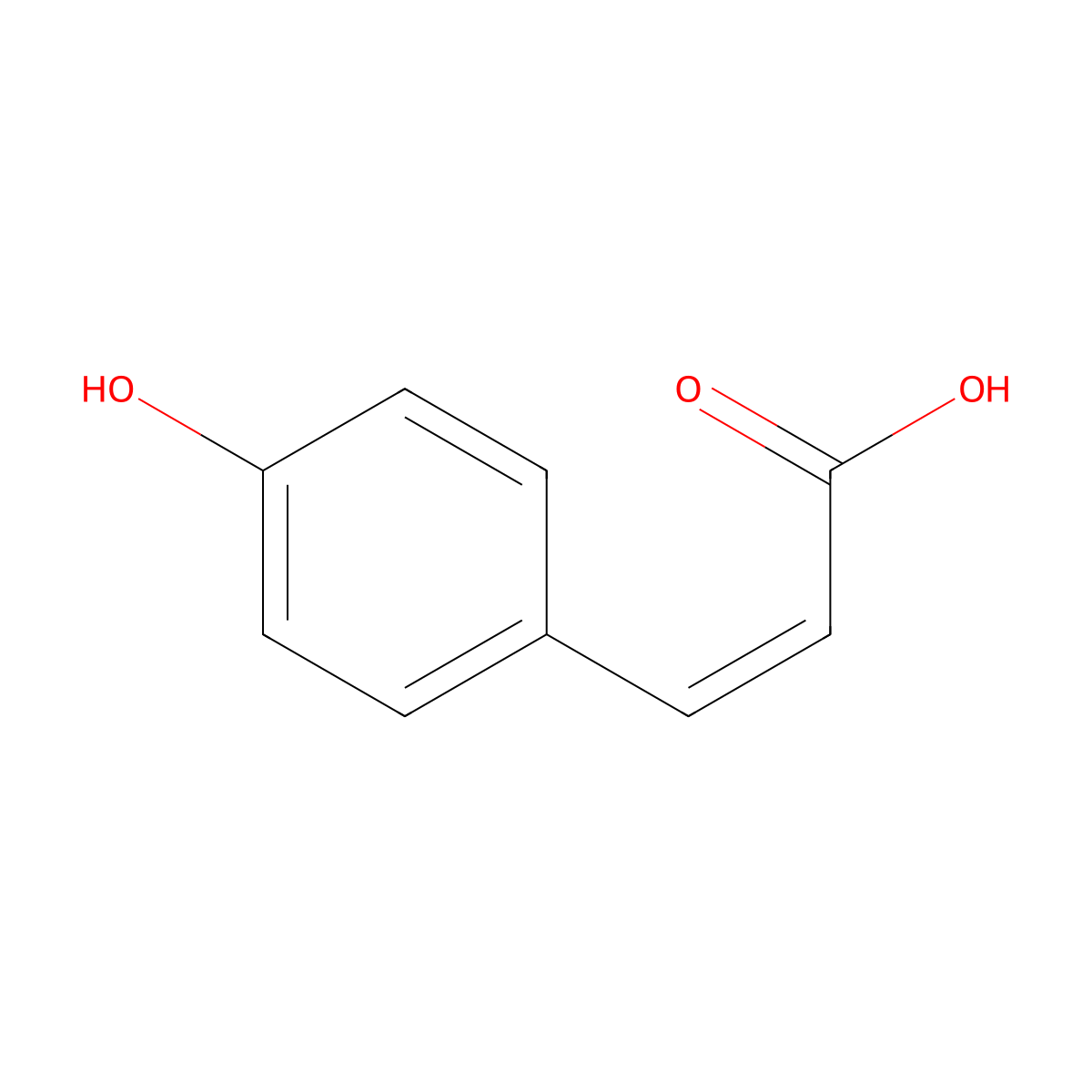 Cis-P-Coumaric Acid molecular structure, CAS 4501-31-9