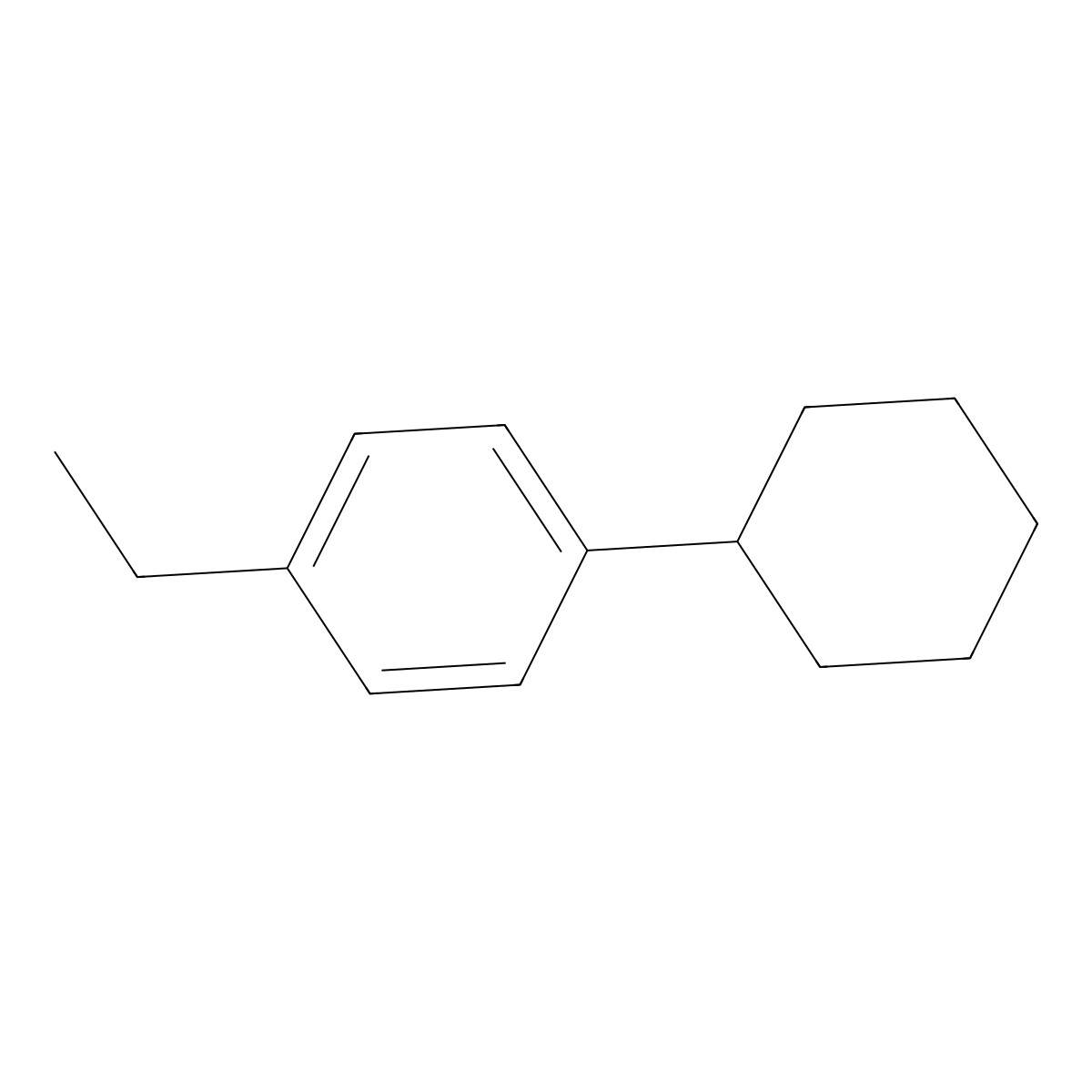 1-Cyclohexyl-4-ethylbenzene molecular structure, CAS 4501-39-7