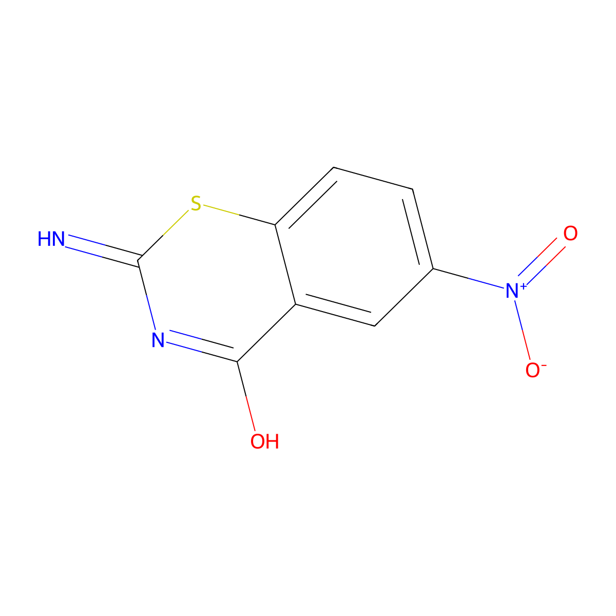 2-Amino-6-nitro-1,3-benzothiazin-4-one molecular structure, CAS 4501-67-1