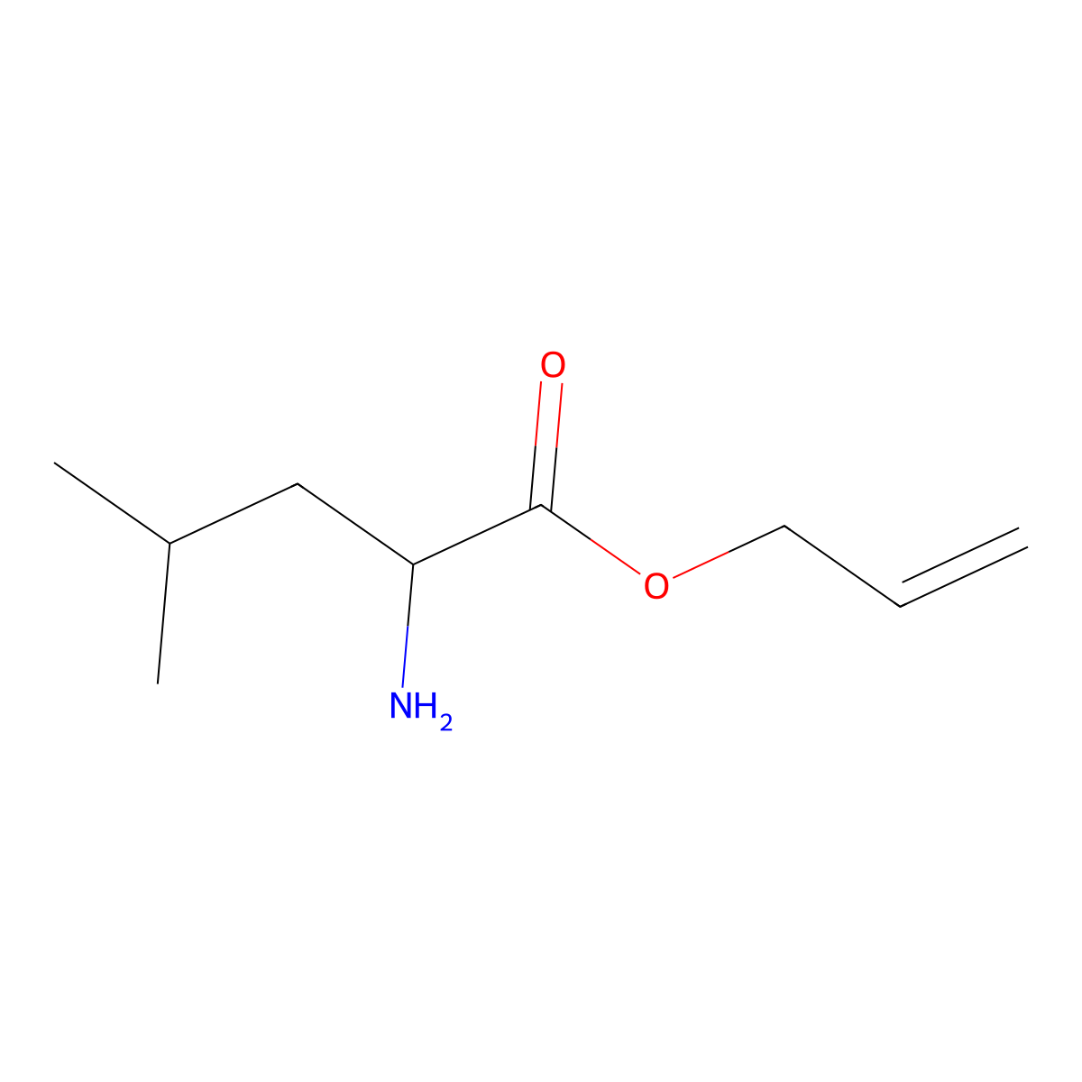 (S)-Allyl 2-amino-4-methylpentanoate molecular structure, CAS 45012-62-2