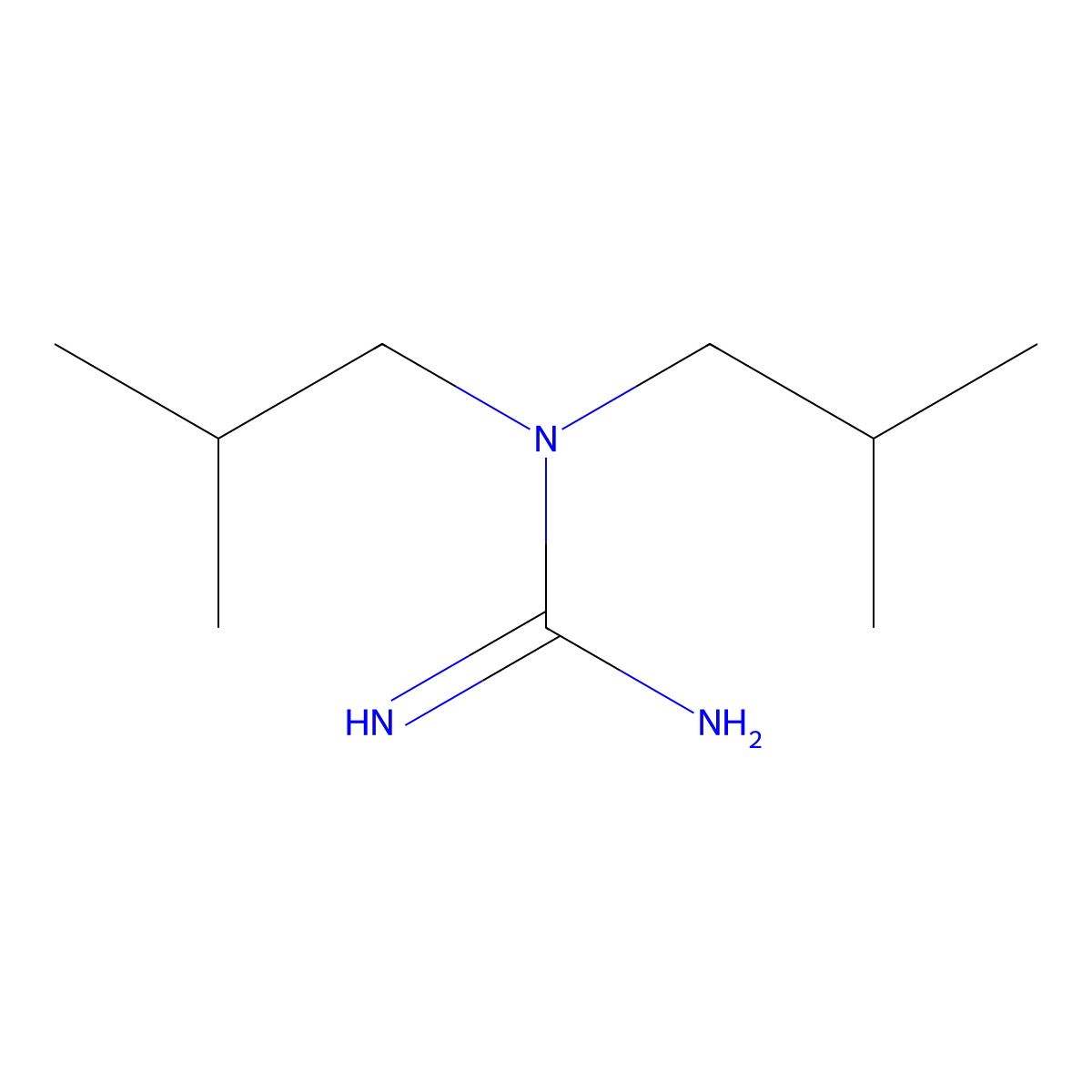 1,1-Bis(2-methylpropyl)guanidine molecular structure, CAS 45015-85-8
