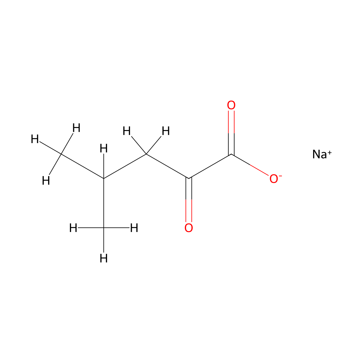 Sodium 4-methyl-2-oxovalerate molecular structure, CAS 4502-00-5