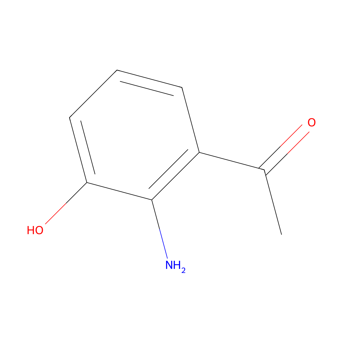 2'-Amino-3'-hydroxyacetophenone molecular structure, CAS 4502-10-7