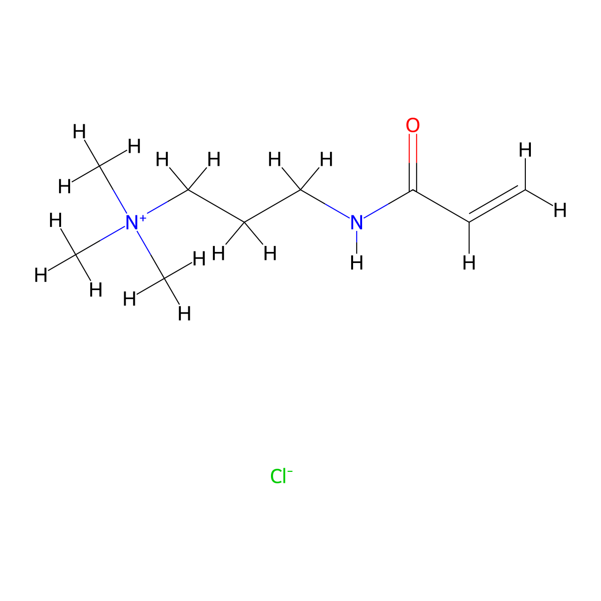 (Acrylamidopropyl)trimethylammonium chloride molecular structure, CAS 45021-77-0