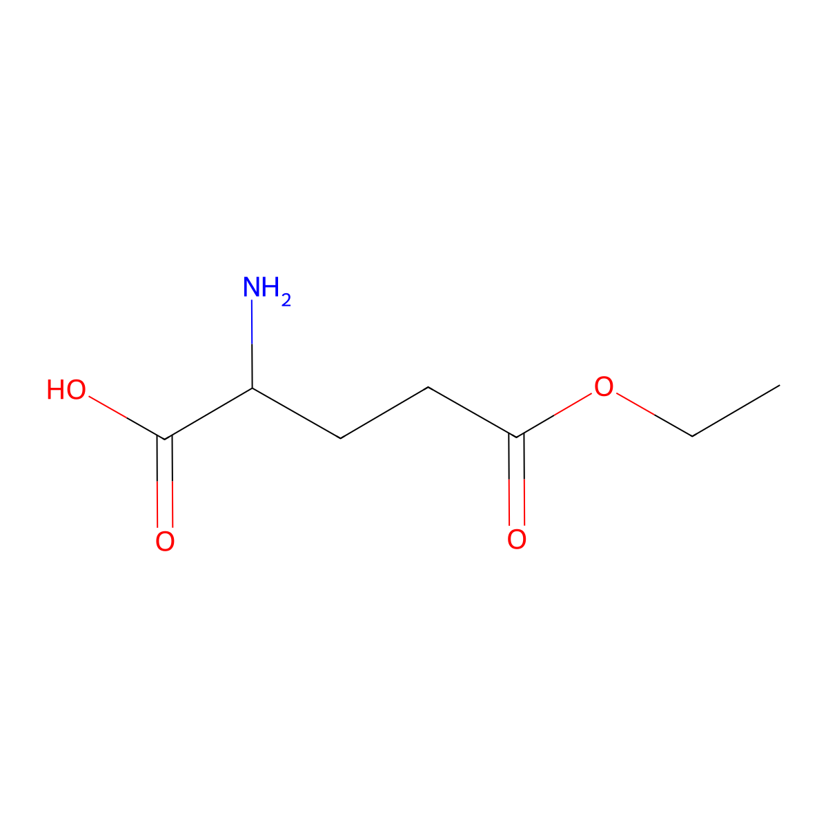2-Amino-5-ethoxy-5-oxopentanoic acid molecular structure, CAS 45025-28-3