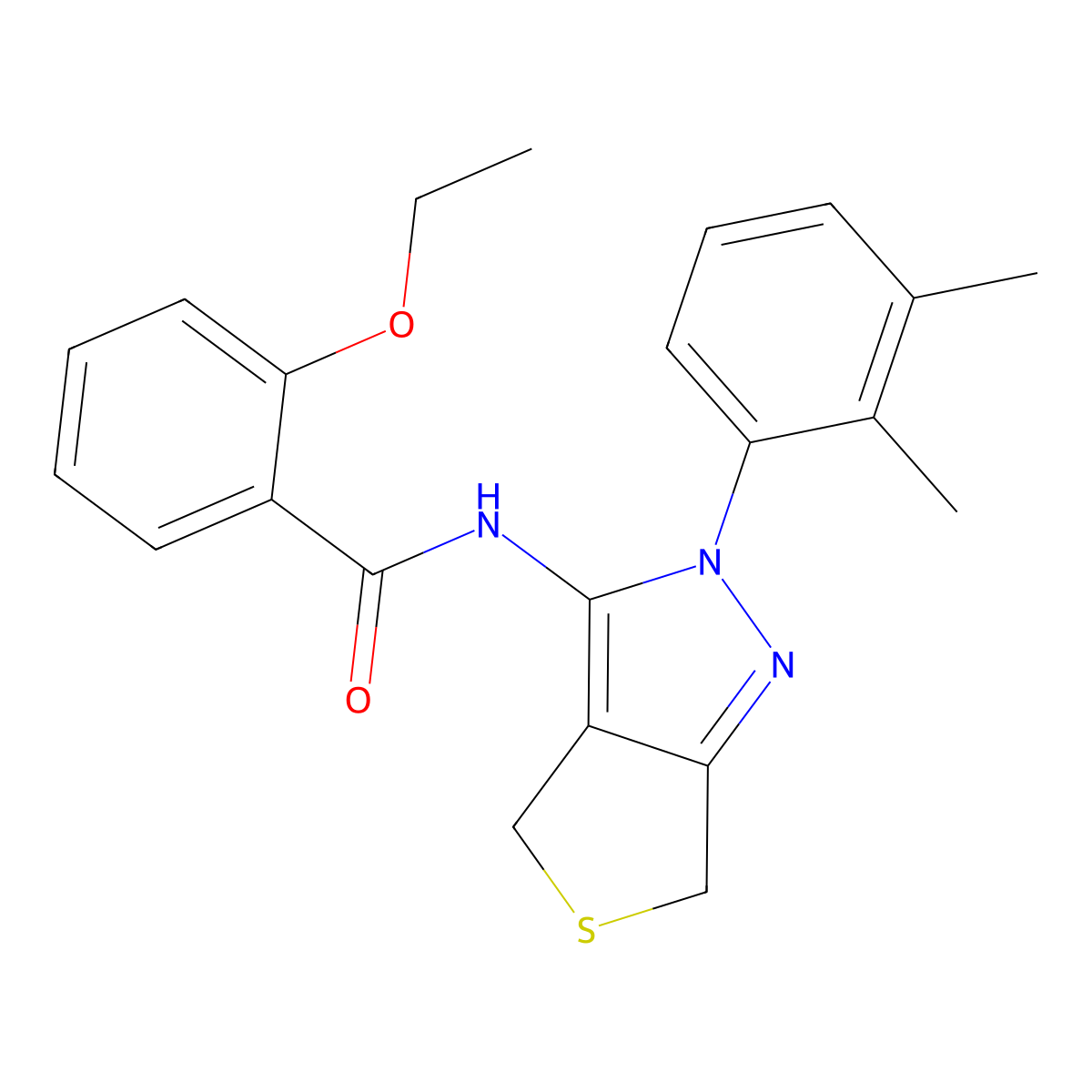 N-(2-(2,3-dimethylphenyl)-4,6-dihydro-2H-thieno[3,4-c]pyrazol-3-yl)-2-ethoxybenzamide molecular structure, CAS 450344-01-1