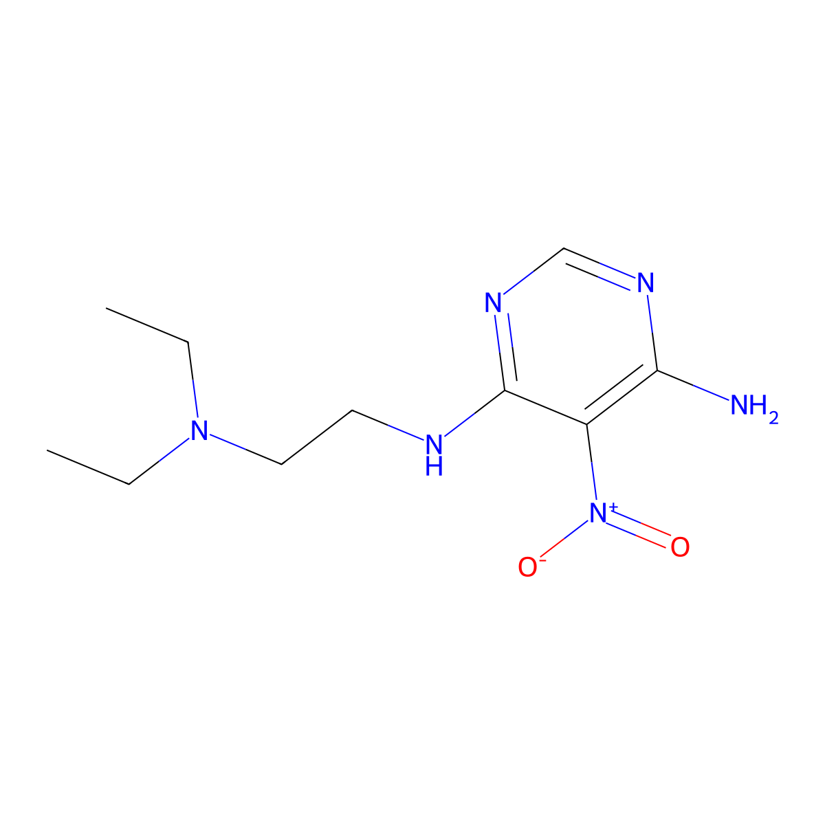 N4-(2-(Diethylamino)ethyl)-5-nitropyrimidine-4,6-diamine molecular structure, CAS 450344-81-7