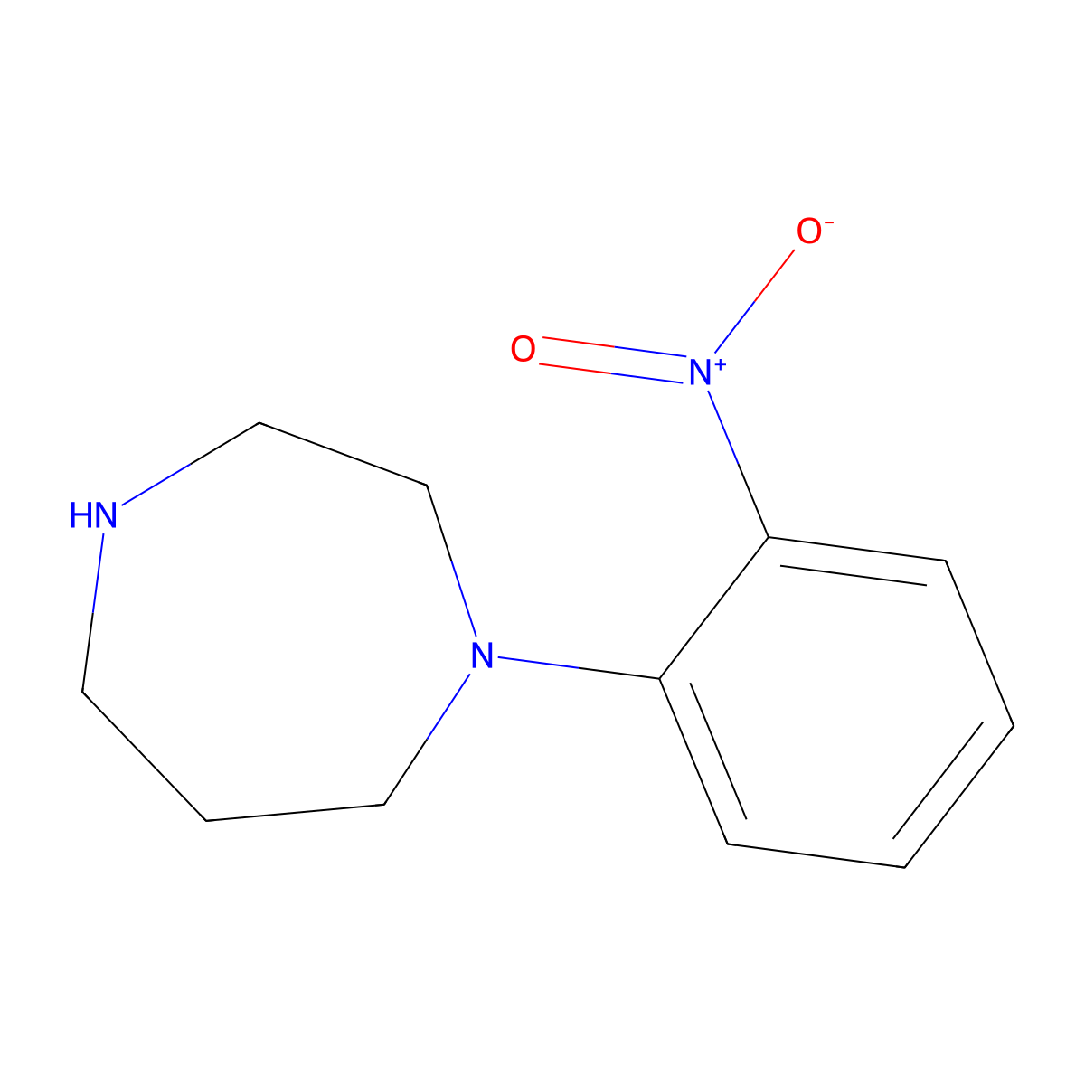 1-(2-Nitrophenyl)-1,4-diazepane molecular structure, CAS 450352-64-4