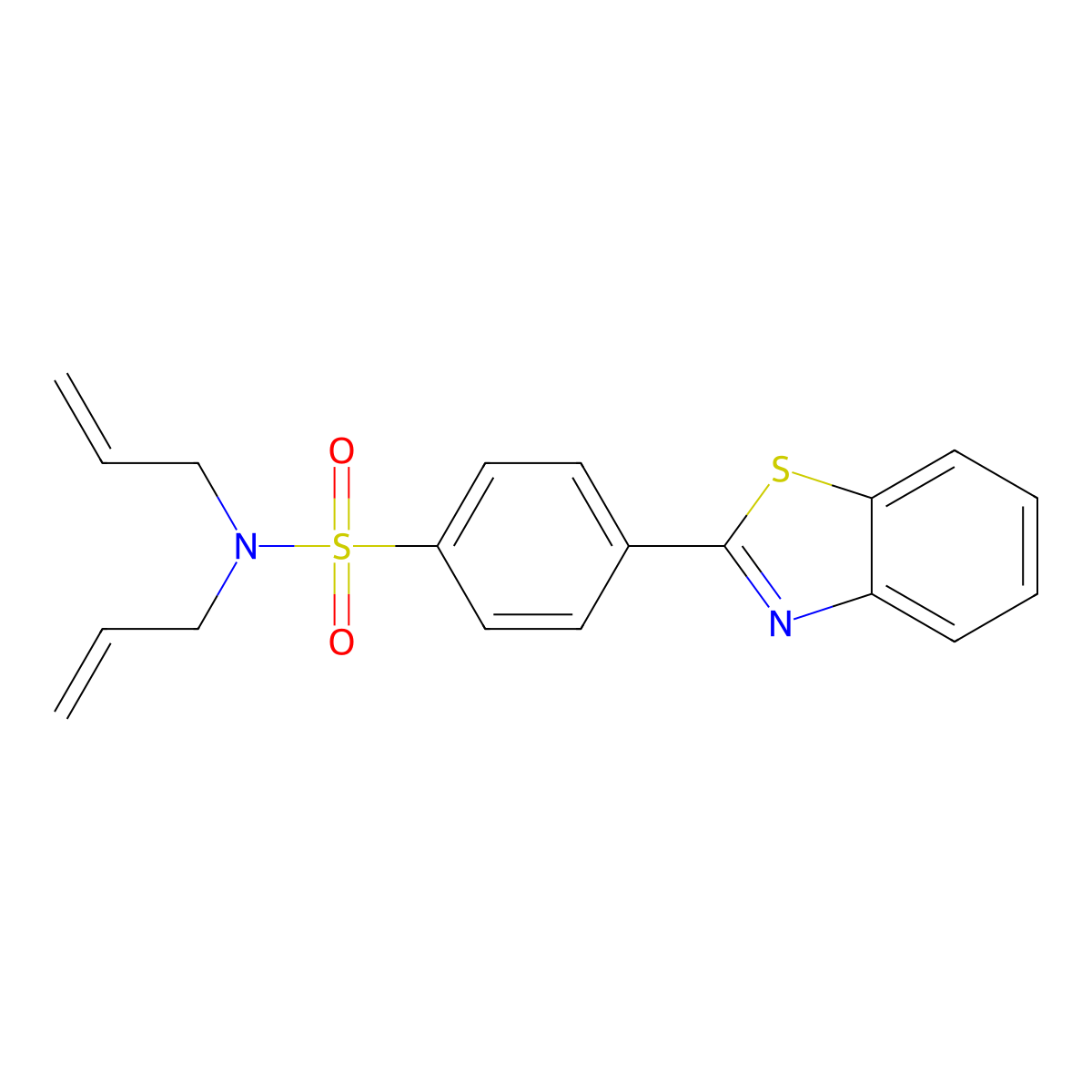 N,N-diallyl-4-(benzo[d]thiazol-2-yl)benzenesulfonamide molecular structure, CAS 450352-73-5