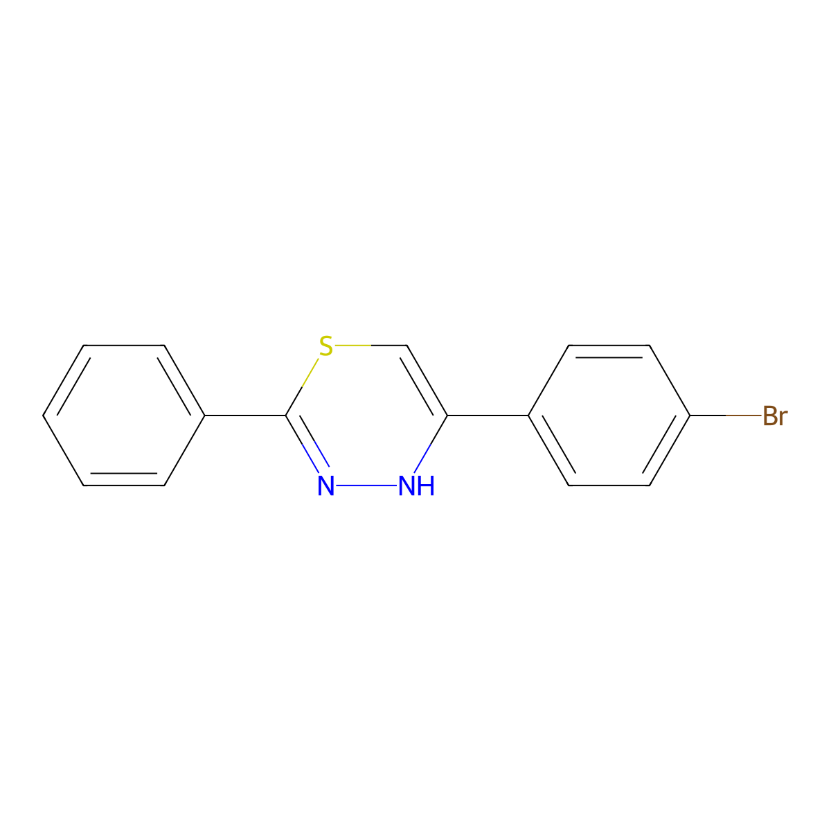 5-(4-bromophenyl)-2-phenyl-4H-1,3,4-thiadiazine molecular structure, CAS 450353-72-7
