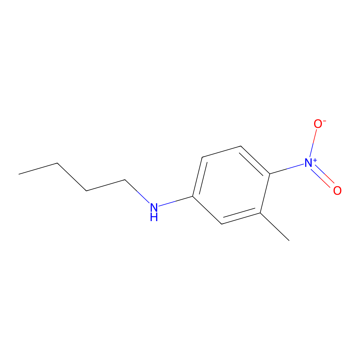 N-butyl-3-methyl-4-nitroaniline molecular structure, CAS 450357-07-0
