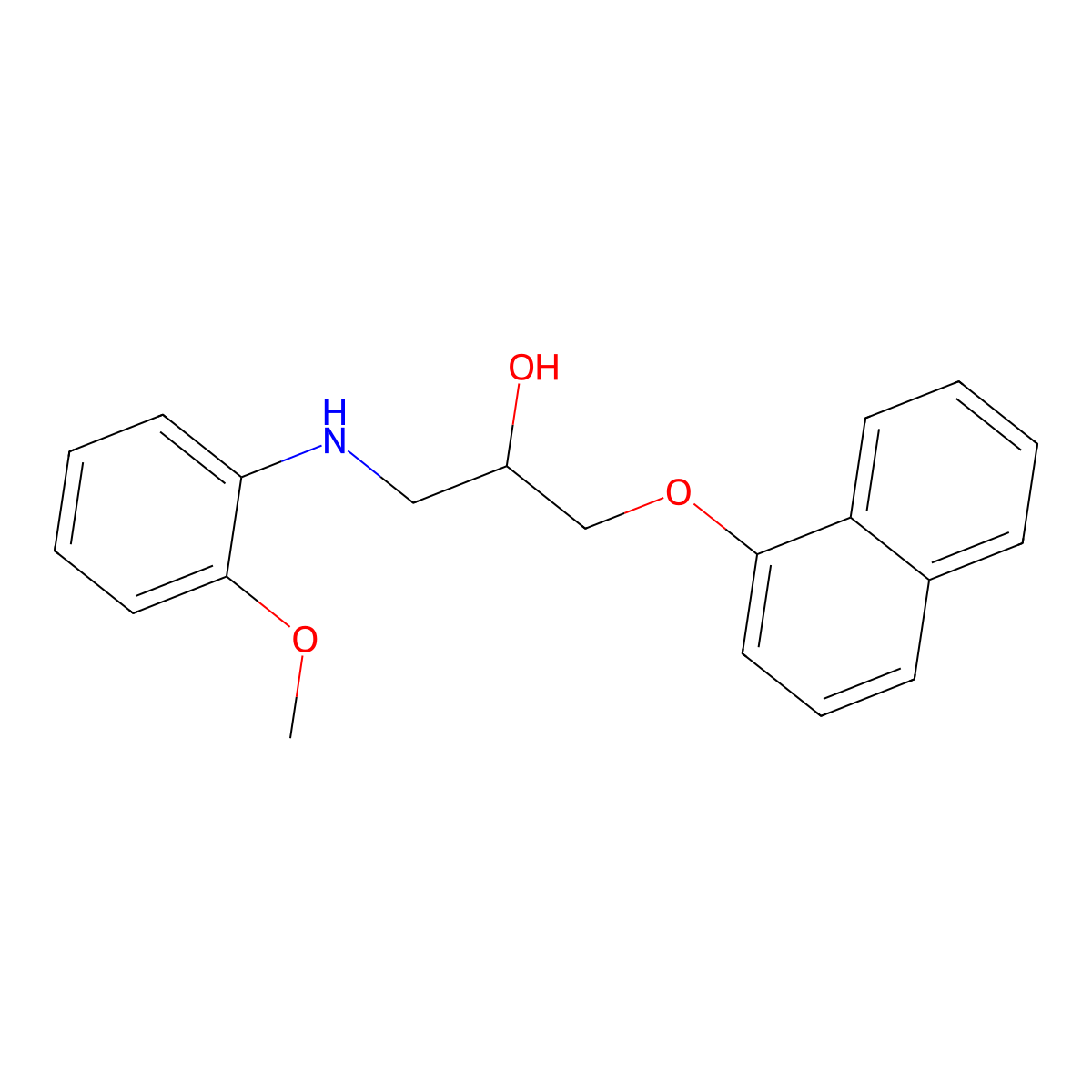 1-((2-Methoxyphenyl)amino)-3-(naphthalen-1-yloxy)propan-2-ol molecular structure, CAS 450363-95-8