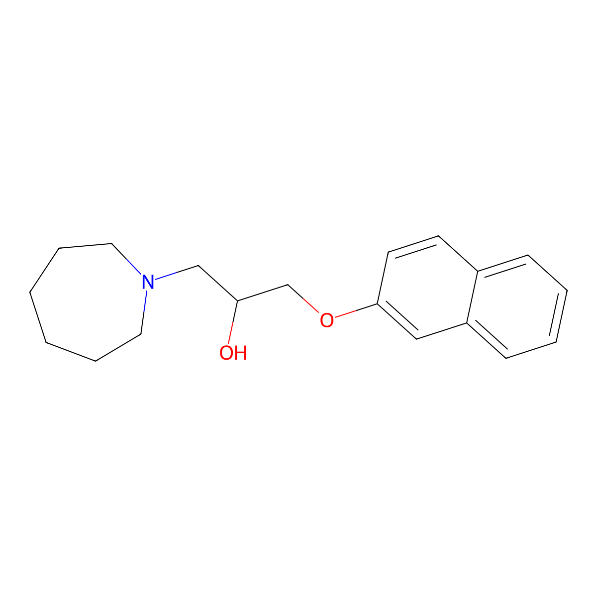 1-(Azepan-1-yl)-3-(naphthalen-2-yloxy)propan-2-ol molecular structure, CAS 450364-25-7