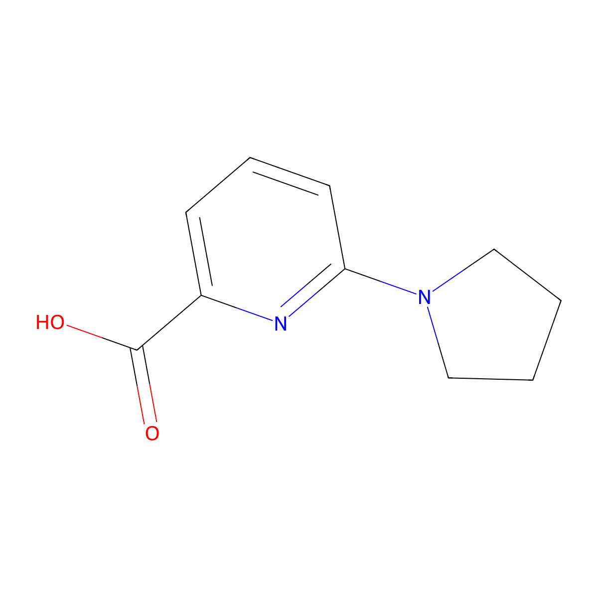 6-(1-Pyrrolidyl)pyridine-2-carboxylic Acid molecular structure, CAS 450368-20-4