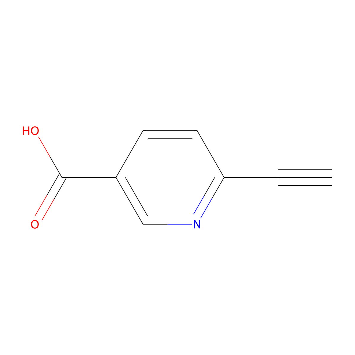 6-Ethynylpyridine-3-carboxylic acid molecular structure, CAS 450368-21-5