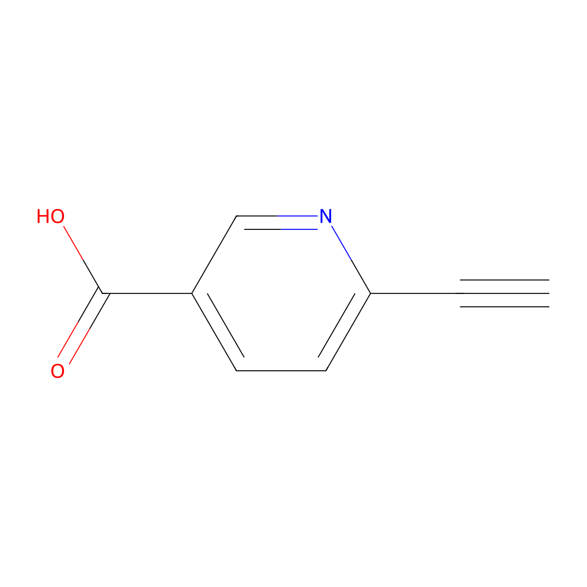 6-Ethynylpyridine-3-carboxylic acid molecular structure, CAS 450368-21-5