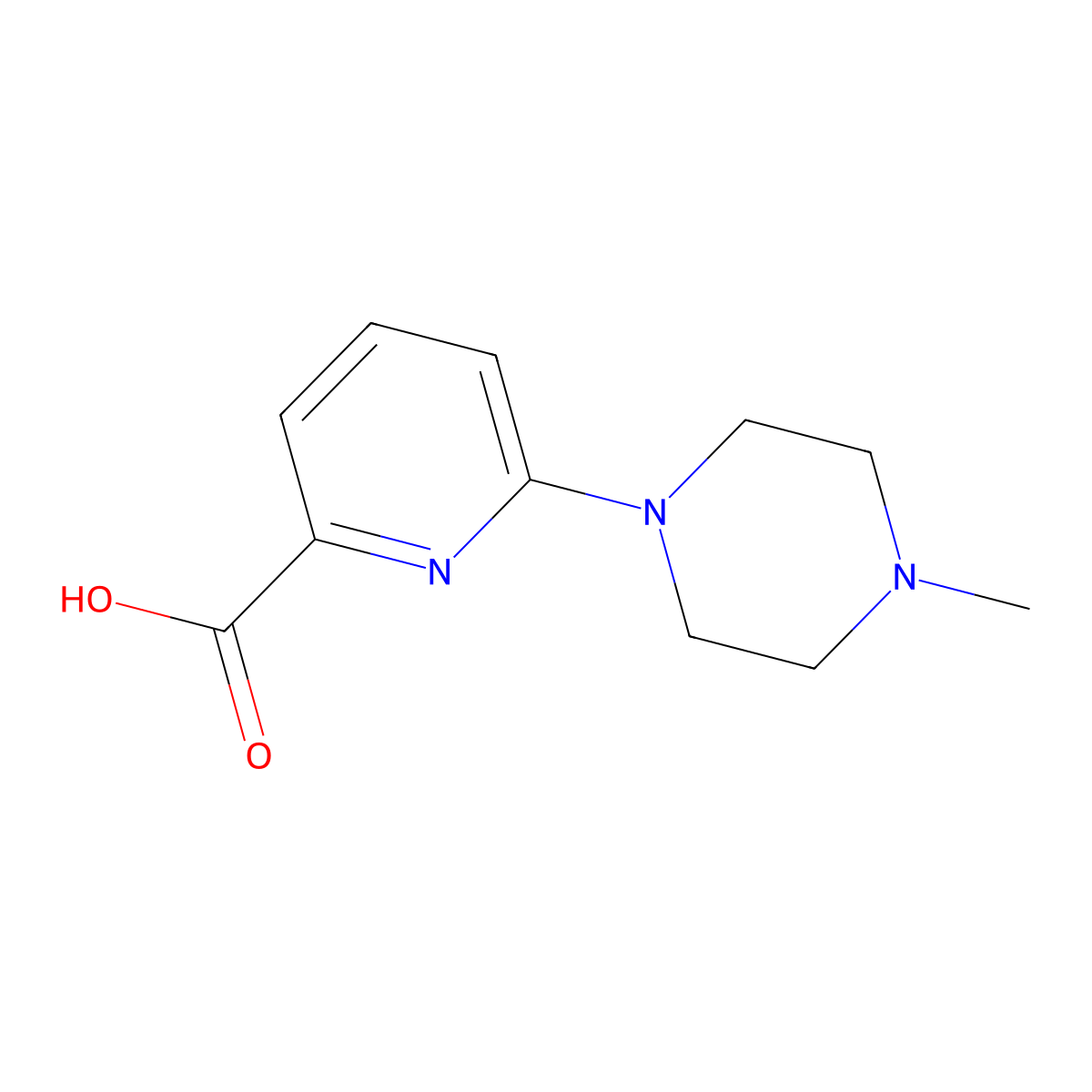 6-(4-Methylpiperazin-1-yl)picolinic acid molecular structure, CAS 450368-30-6