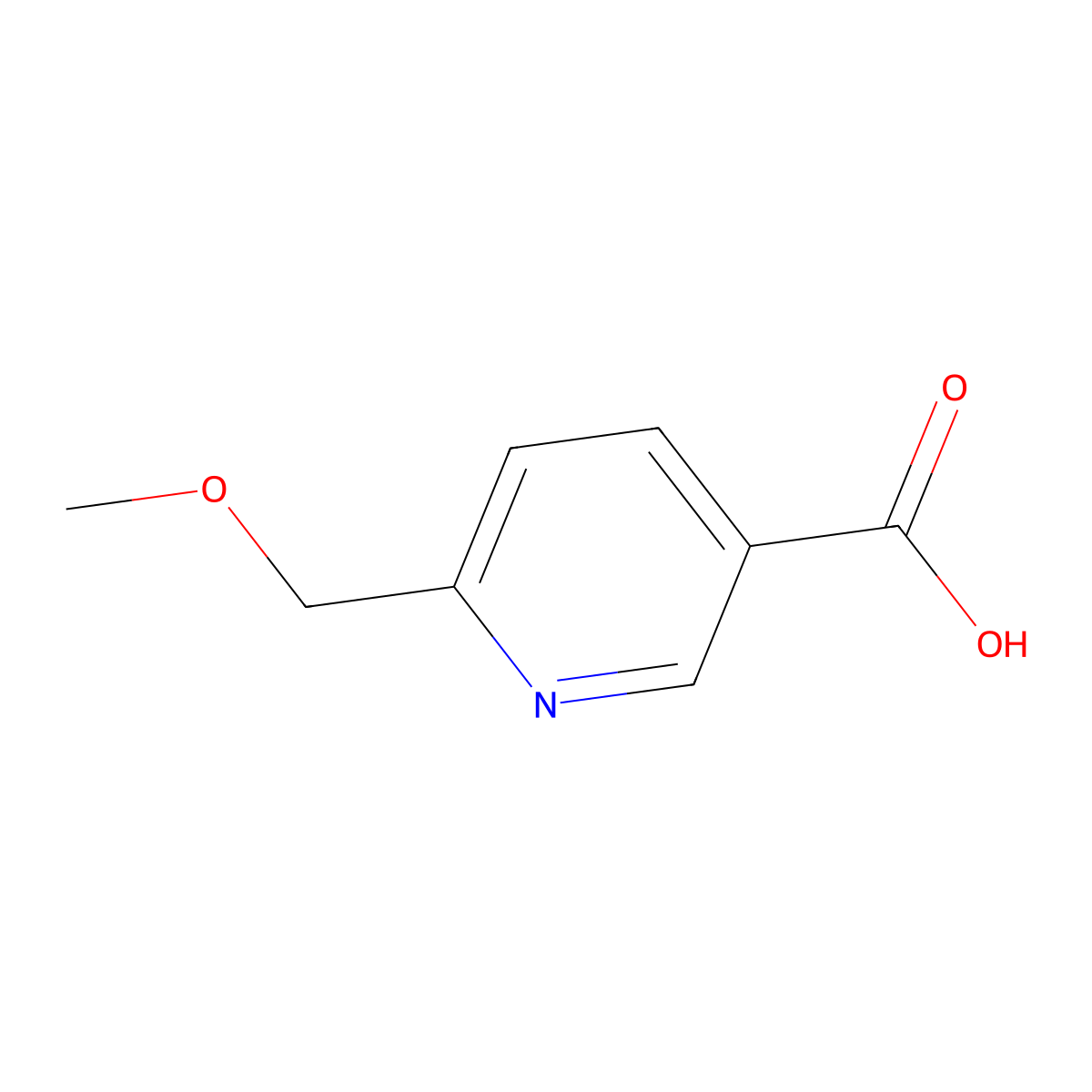 6-(Methoxymethyl)pyridine-3-carboxylic acid molecular structure, CAS 450368-35-1