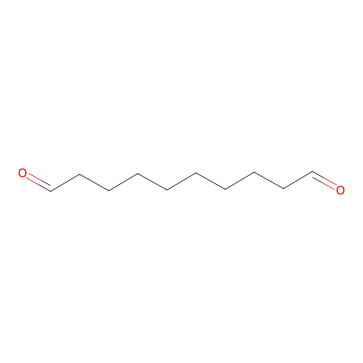Sebacaldehyde molecular structure, CAS 45037-67-0