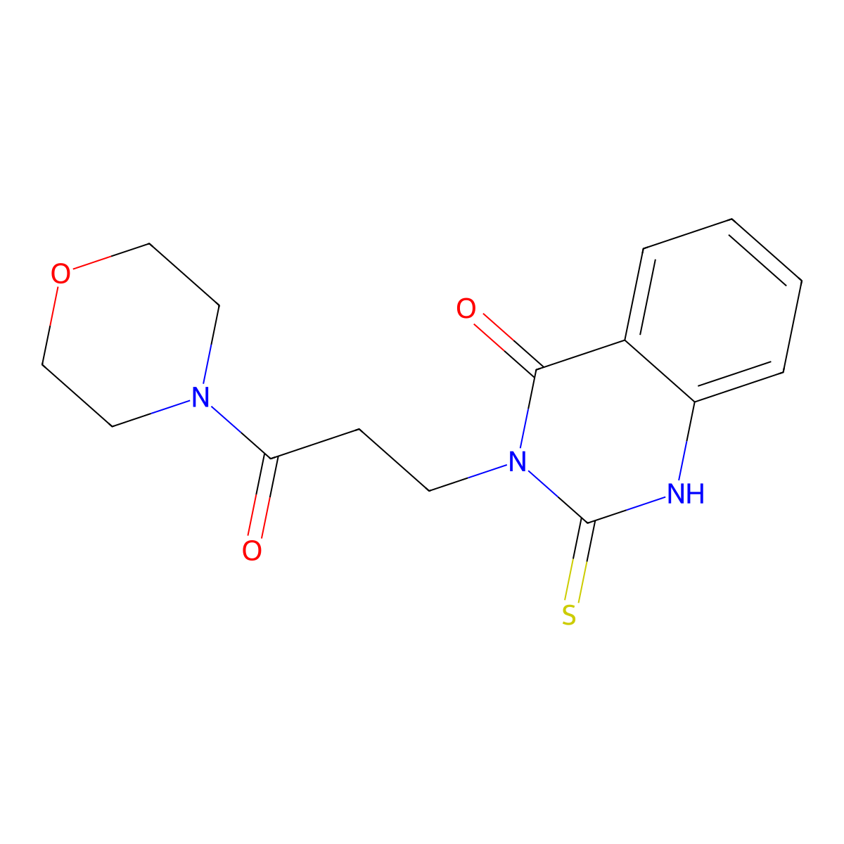3-(3-morpholin-4-yl-3-oxopropyl)-2-sulfanylidene-1H-quinazolin-4-one molecular structure, CAS 450371-63-8