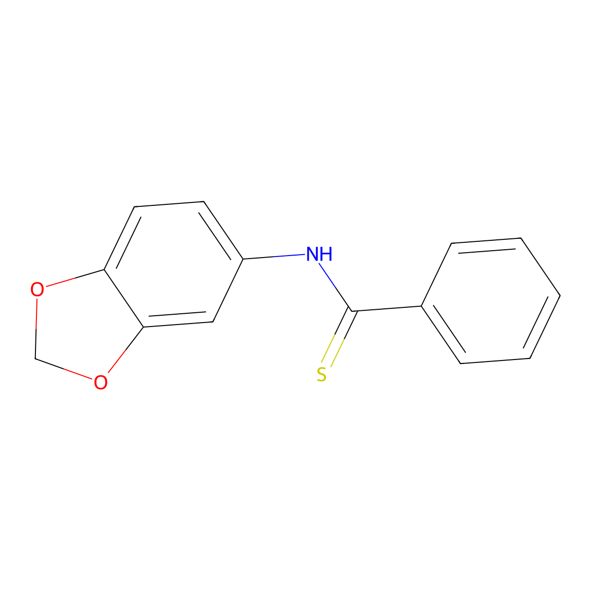 N-(2H-1,3-benzodioxol-5-yl)benzenecarbothioamide molecular structure, CAS 450376-01-9