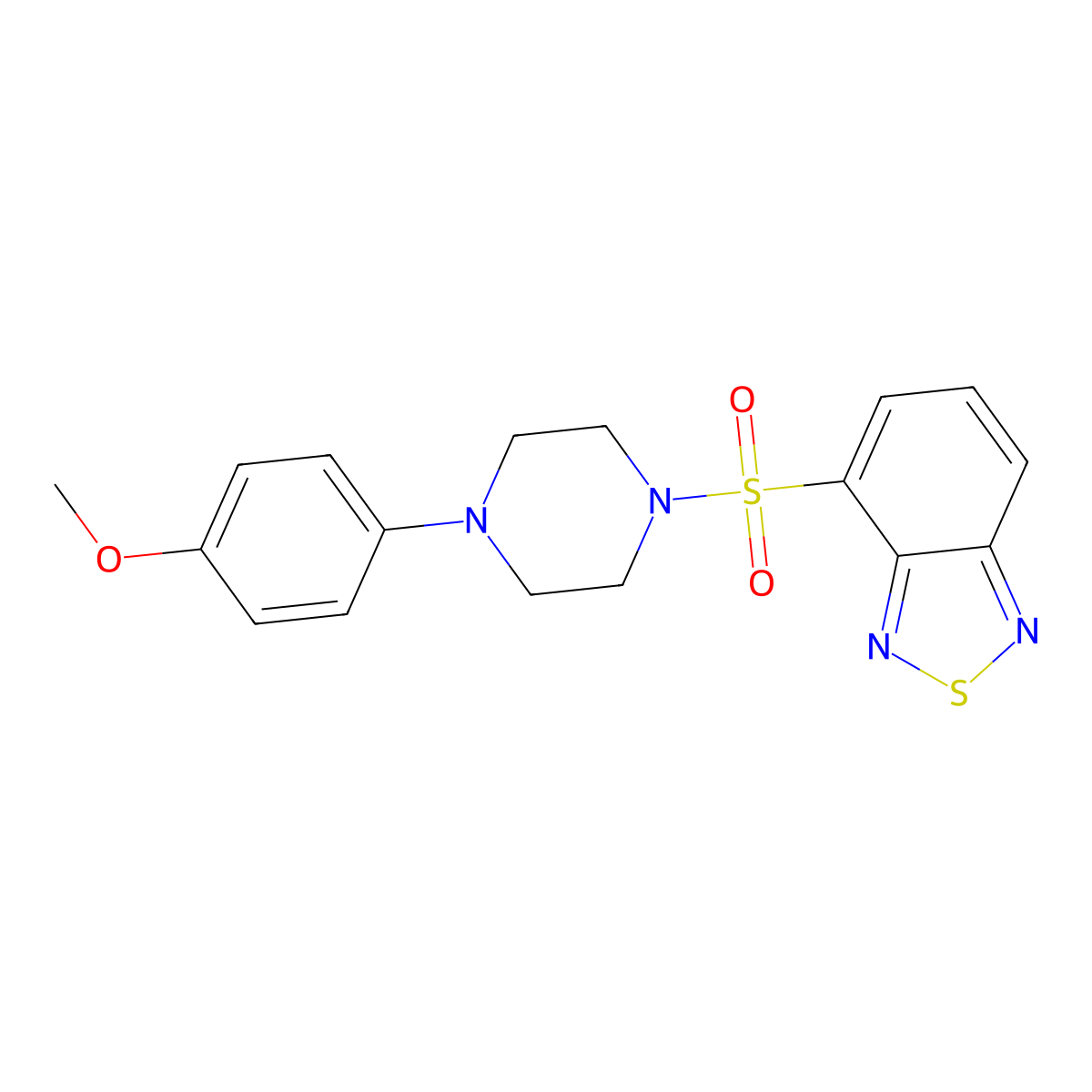 4-[4-(4-Methoxyphenyl)piperazin-1-yl]sulfonyl-2,1,3-benzothiadiazole molecular structure, CAS 450382-55-5