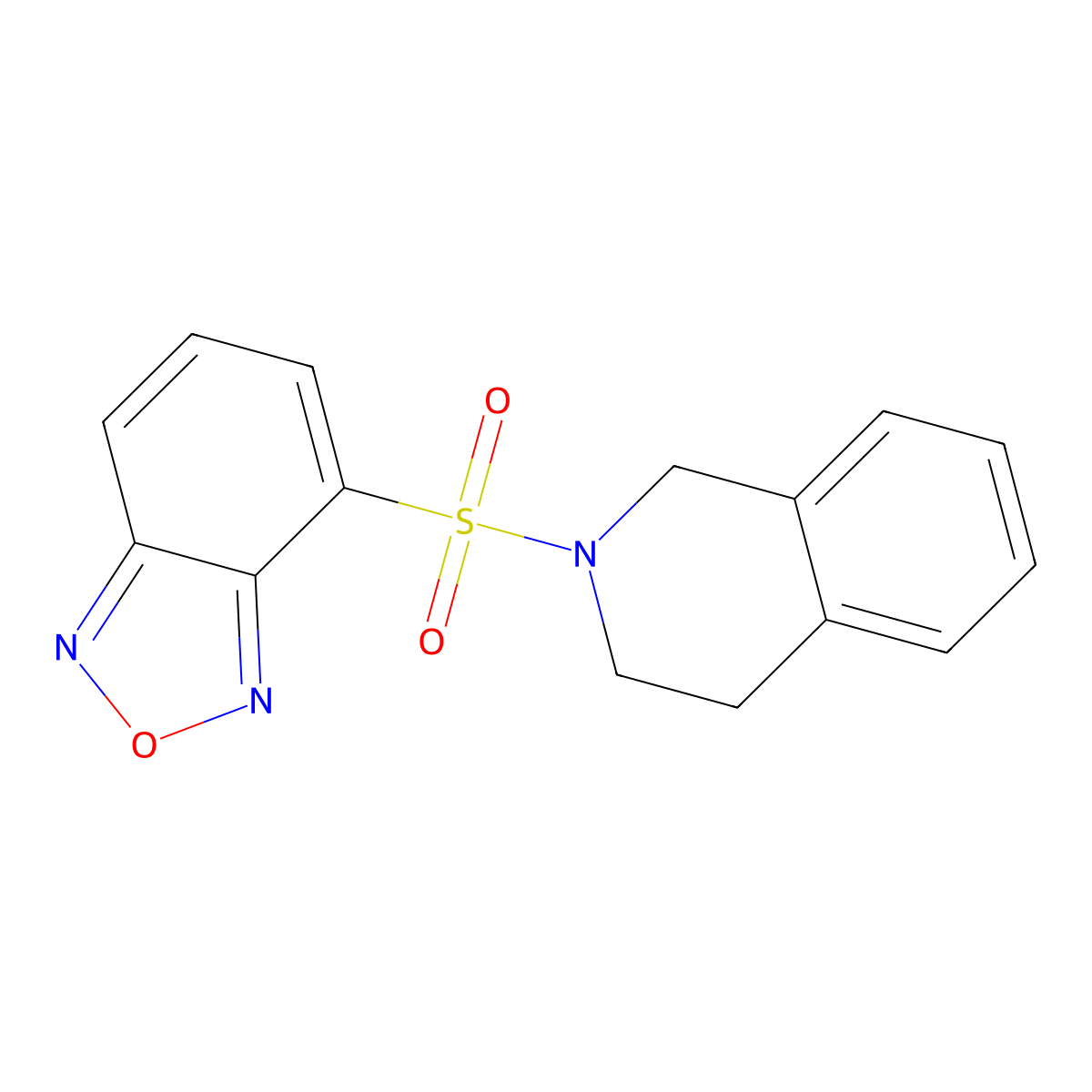 4-(3,4-dihydro-1H-isoquinolin-2-ylsulfonyl)-2,1,3-benzoxadiazole molecular structure, CAS 450382-66-8