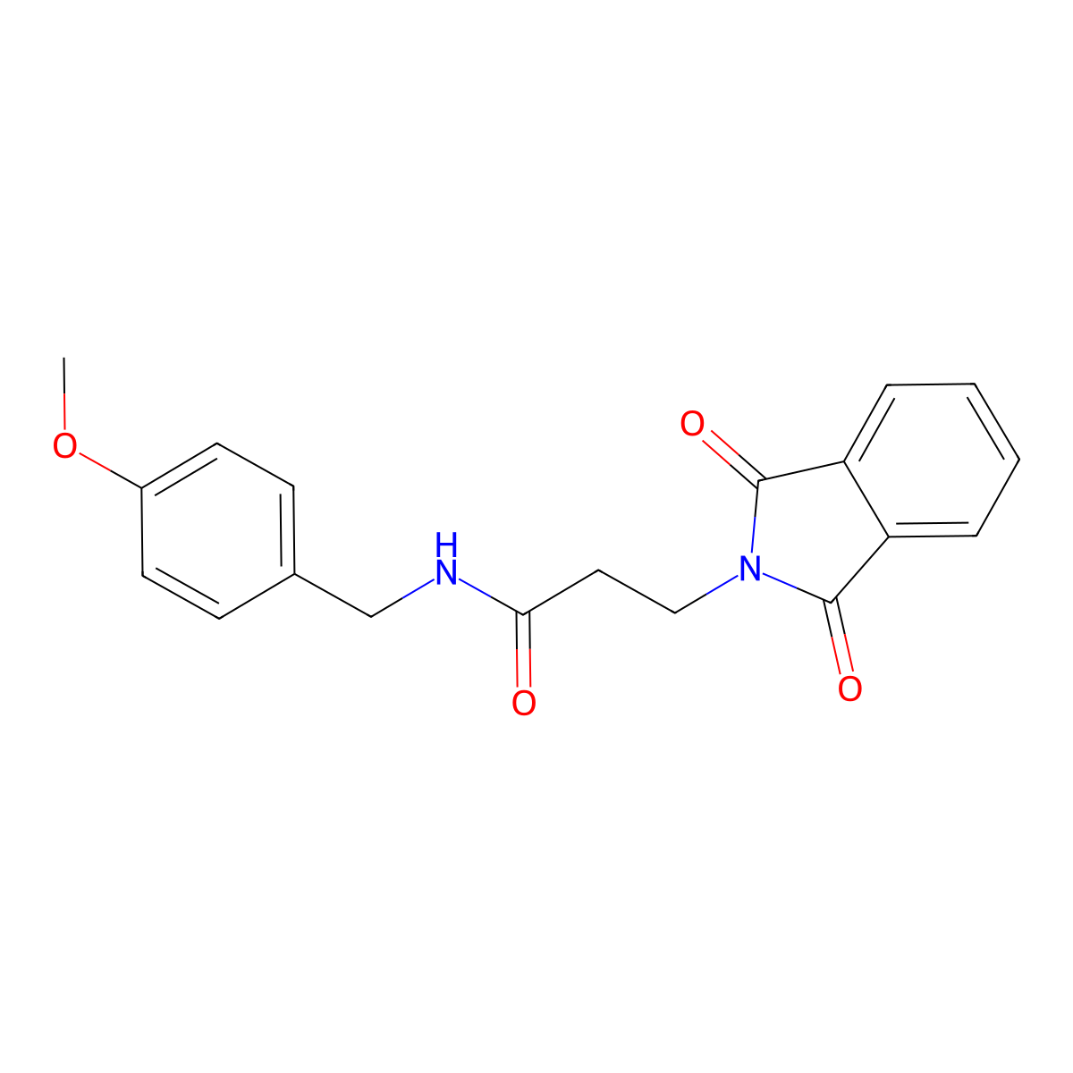 3-(1,3-dioxo-1,3-dihydro-2H-isoindol-2-yl)-N-(4-methoxybenzyl)propanamide molecular structure, CAS 450383-27-4