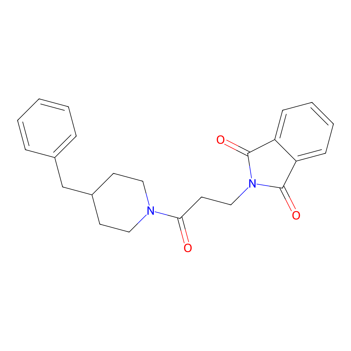 2-[3-(4-benzylpiperidin-1-yl)-3-oxopropyl]-1H-isoindole-1,3(2H)-dione molecular structure, CAS 450383-34-3