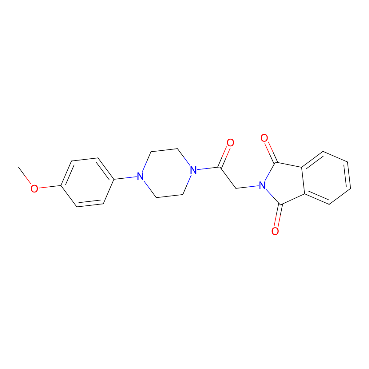 2-[2-[4-(4-Methoxyphenyl)piperazin-1-yl]-2-oxoethyl]isoindole-1,3-dione molecular structure, CAS 450383-43-4