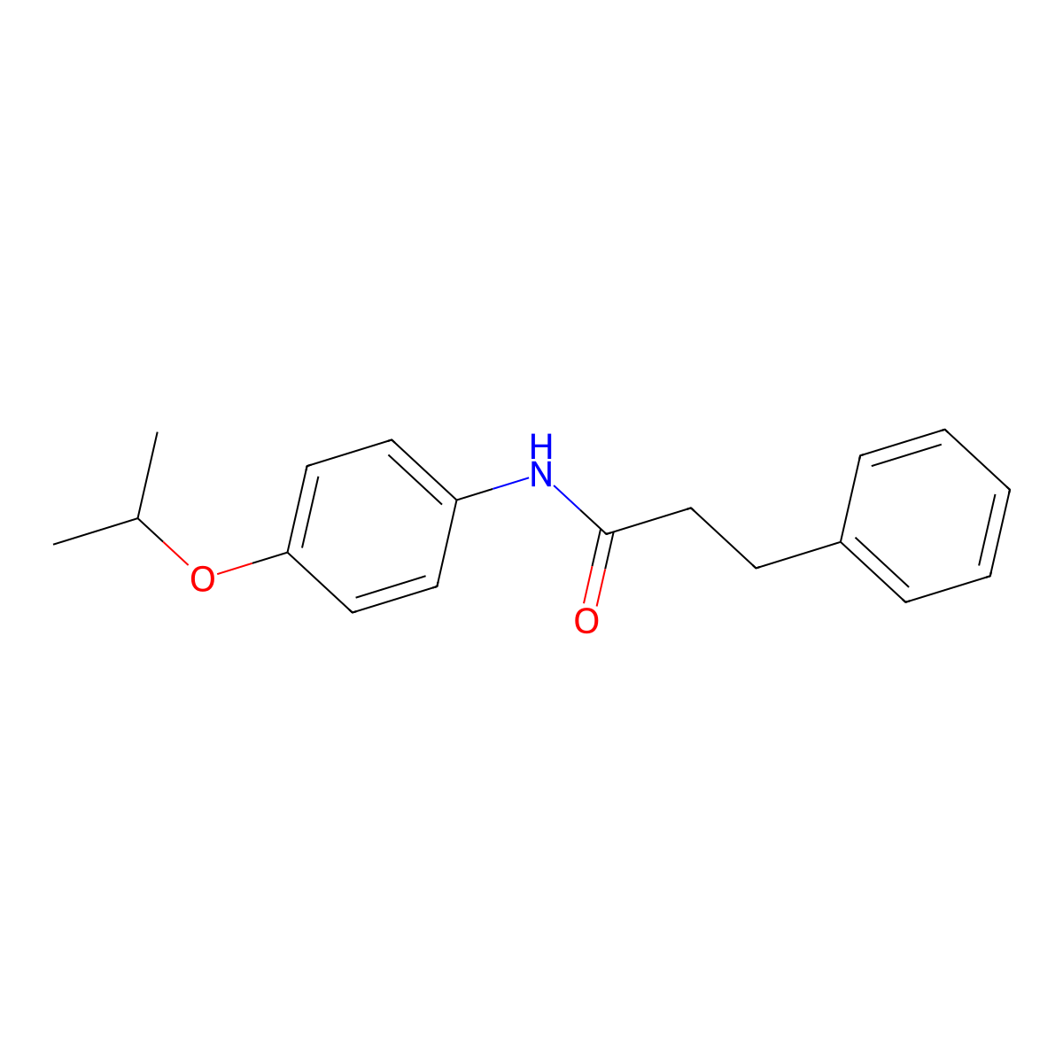 3-phenyl-N-[4-(propan-2-yloxy)phenyl]propanamide molecular structure, CAS 450390-50-8