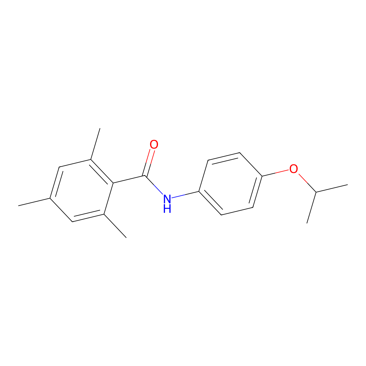 2,4,6-trimethyl-N-[4-(propan-2-yloxy)phenyl]benzamide molecular structure, CAS 450390-56-4