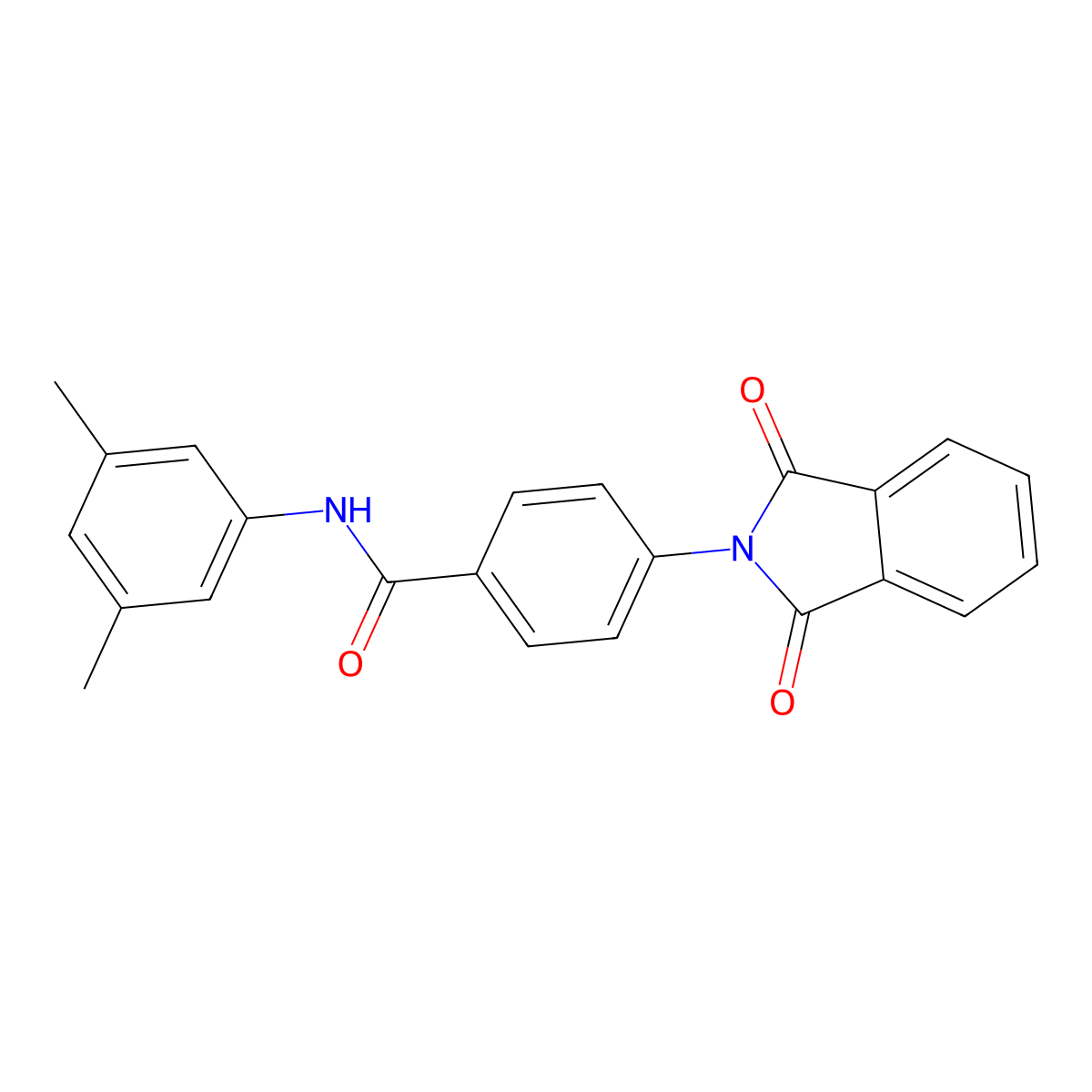 N-(3,5-dimethylphenyl)-4-(1,3-dioxoisoindol-2-yl)benzamide molecular structure, CAS 450391-58-9