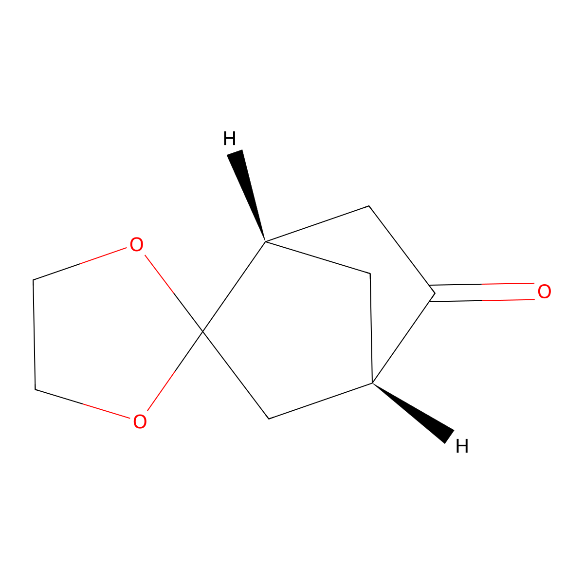 rac-(1R,4R)-spiro[bicyclo[2.2.1]heptane-2,2'-[1,3]dioxolane]-5-one molecular structure, CAS 450392-95-7