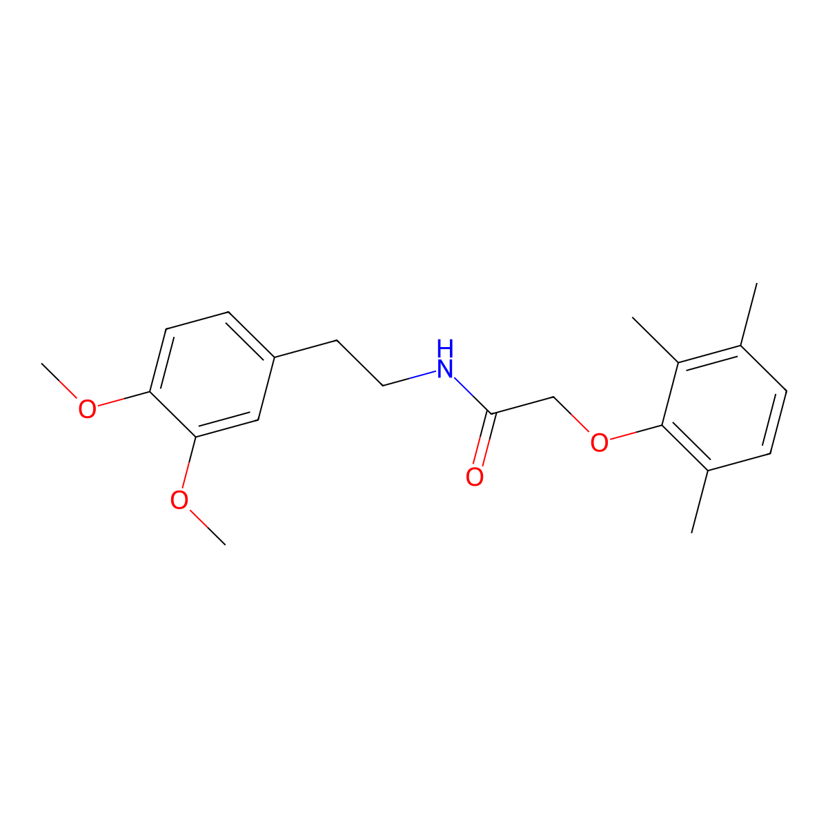 N-[2-(3,4-dimethoxyphenyl)ethyl]-2-(2,3,6-trimethylphenoxy)acetamide molecular structure, CAS 450393-05-2