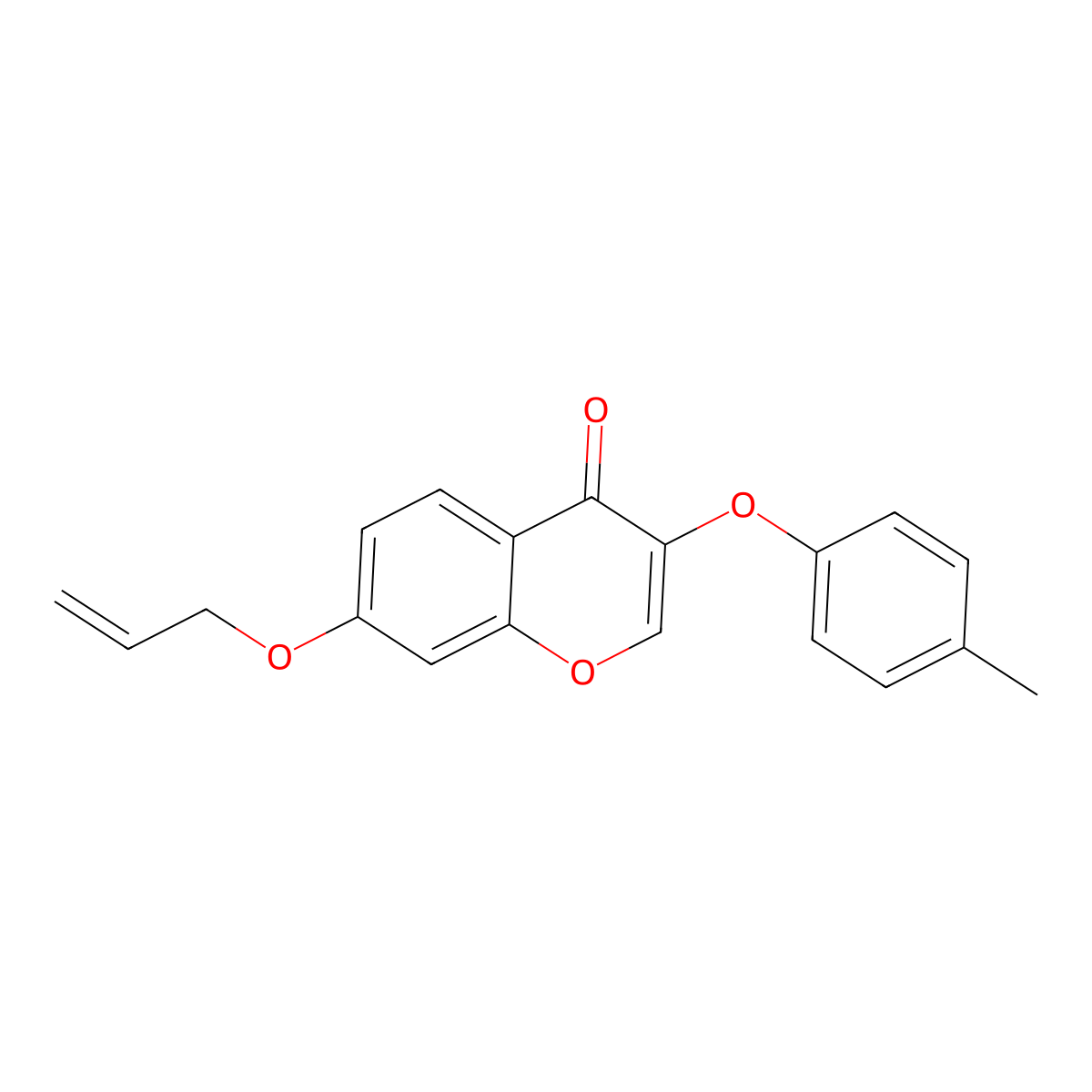 7-(allyloxy)-3-(4-methylphenoxy)-4H-chromen-4-one molecular structure, CAS 450396-16-4