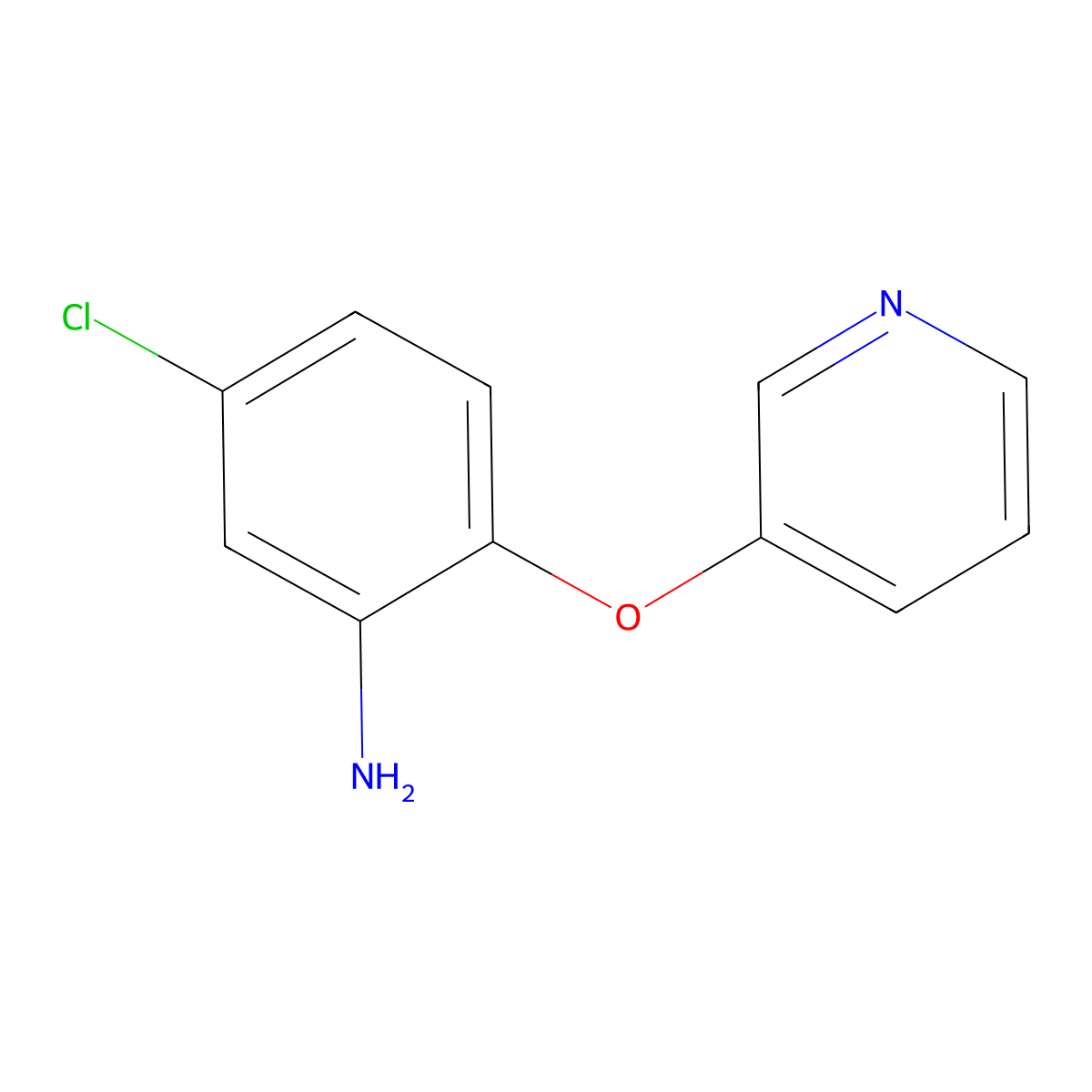 5-Chloro-2-(pyridin-3-yloxy)aniline molecular structure, CAS 450399-72-1