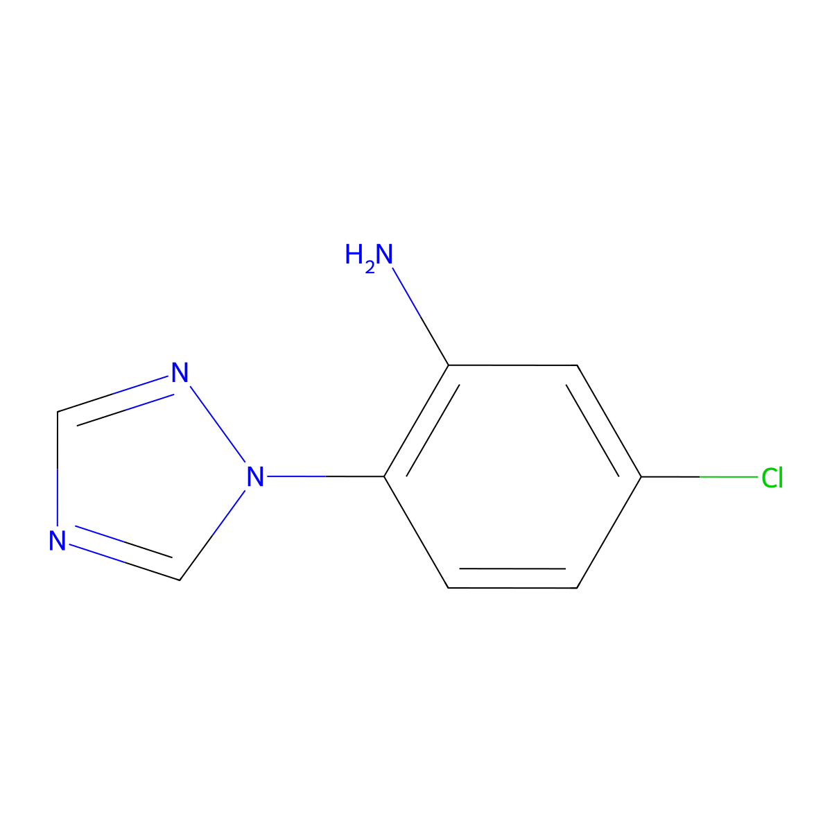 5-chloro-2-(1H-1,2,4-triazol-1-yl)aniline molecular structure, CAS 450399-92-5