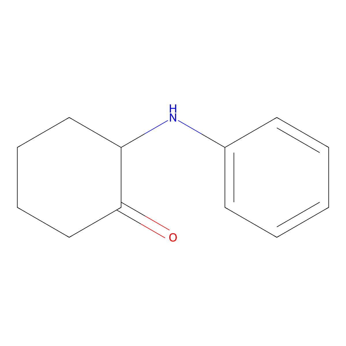 2-Anilinocyclohexanone molecular structure, CAS 4504-43-2
