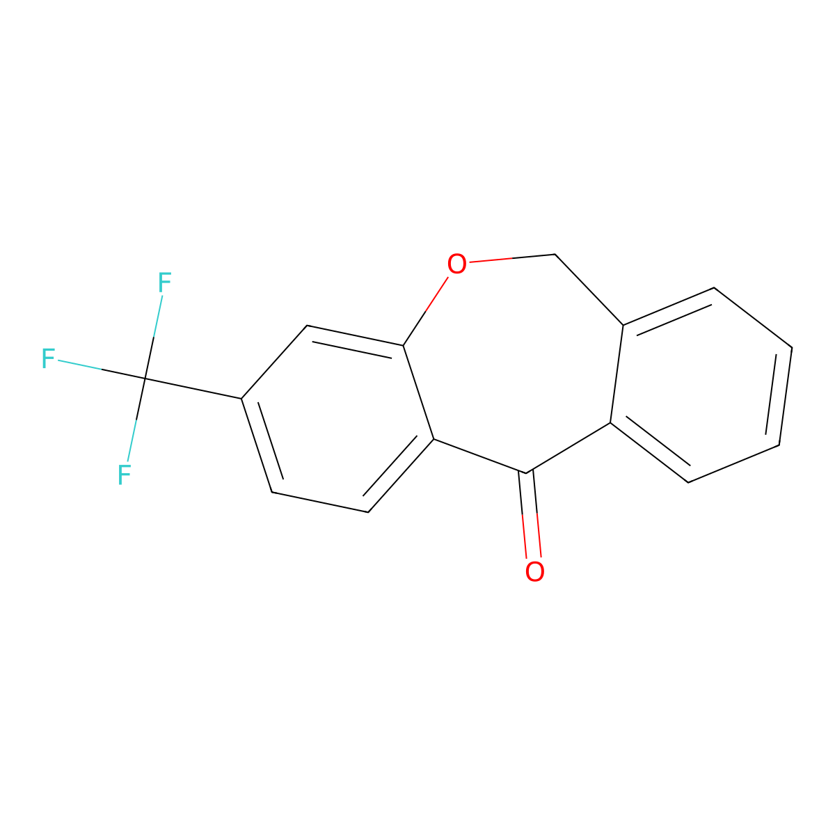 3-(trifluoromethyl)dibenzo[b,e]oxepin-11(6H)-one molecular structure, CAS 4504-94-3